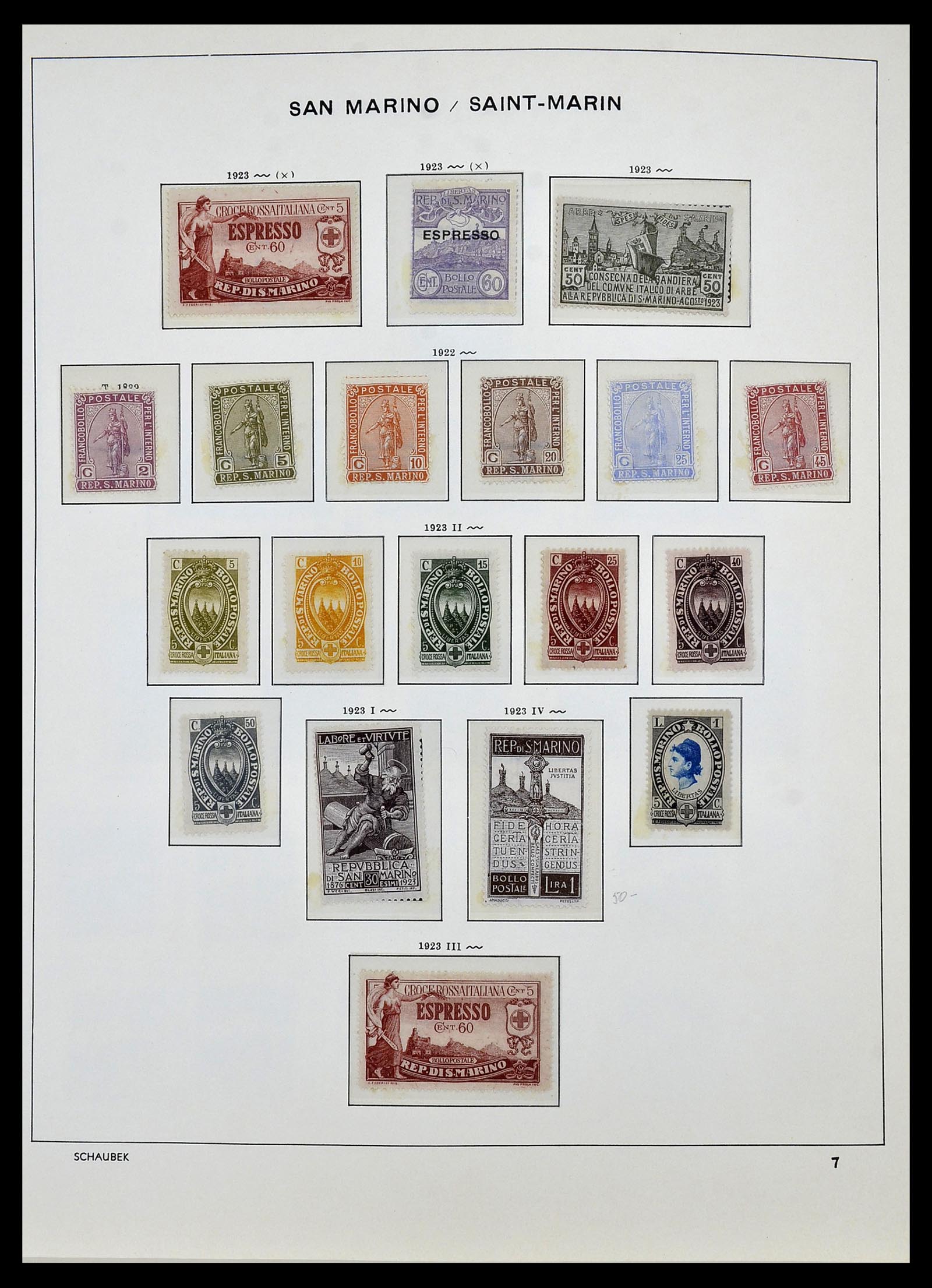 34439 005 - Postzegelverzameling 34439 San Marino 1877-1977.