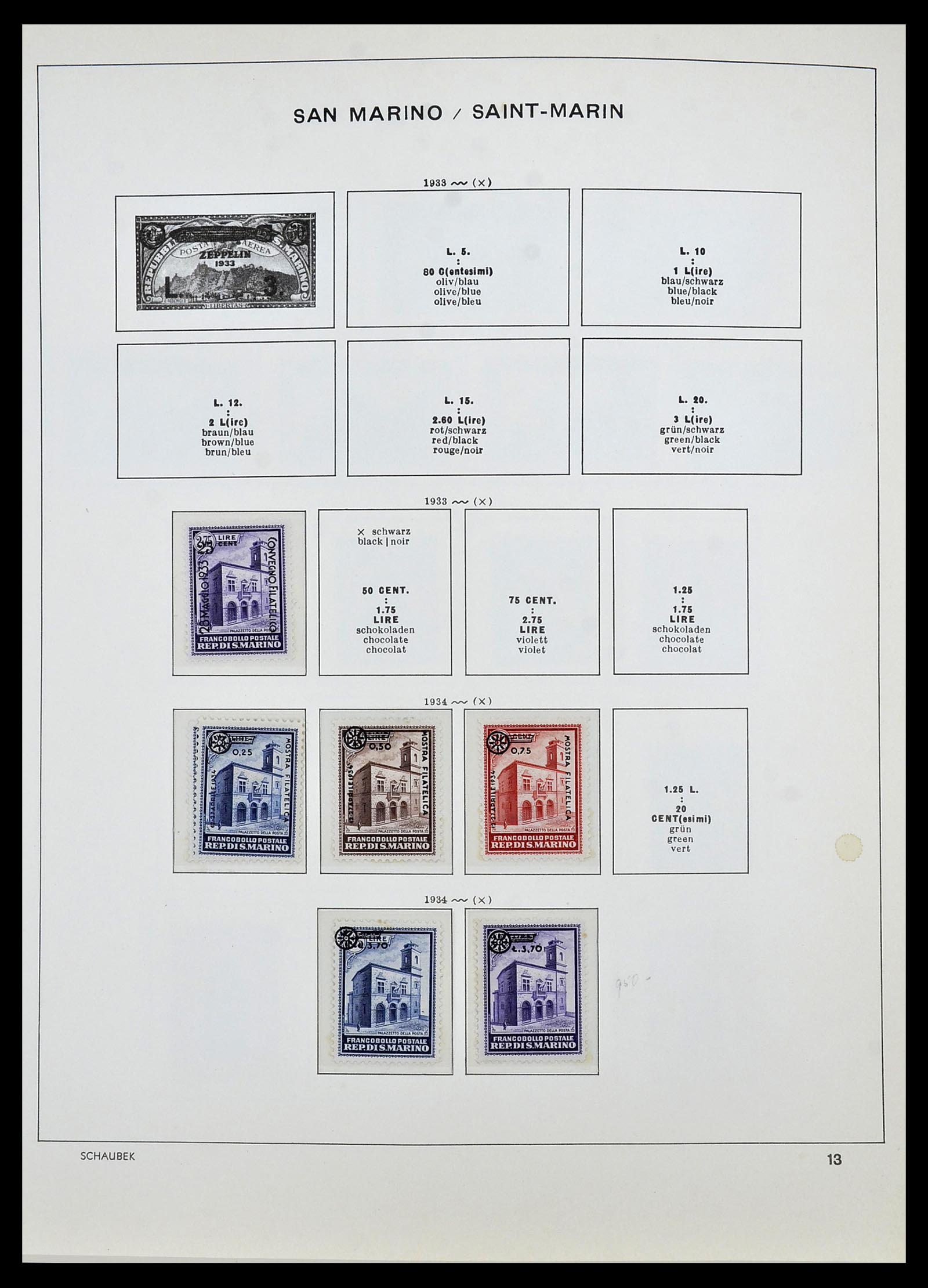 34439 011 - Postzegelverzameling 34439 San Marino 1877-1977.