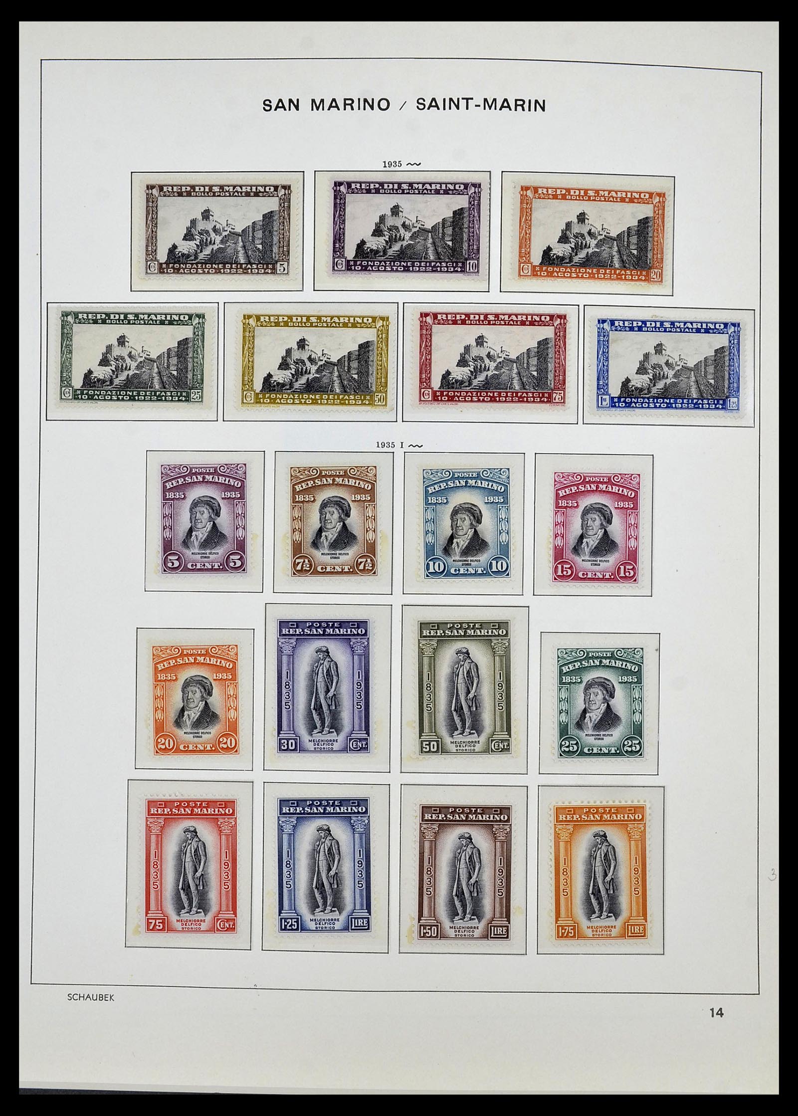 34439 012 - Postzegelverzameling 34439 San Marino 1877-1977.