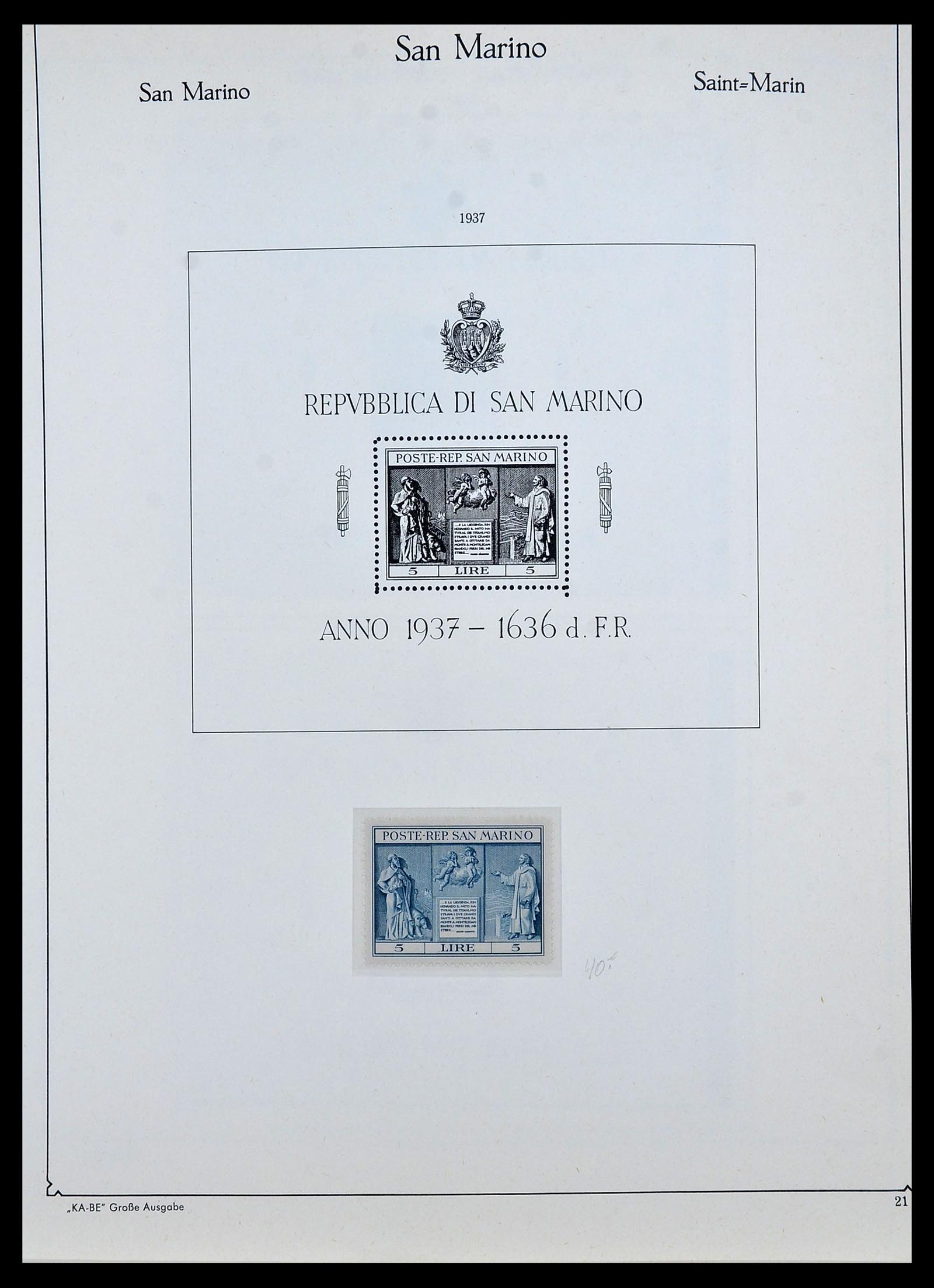 34439 014 - Postzegelverzameling 34439 San Marino 1877-1977.