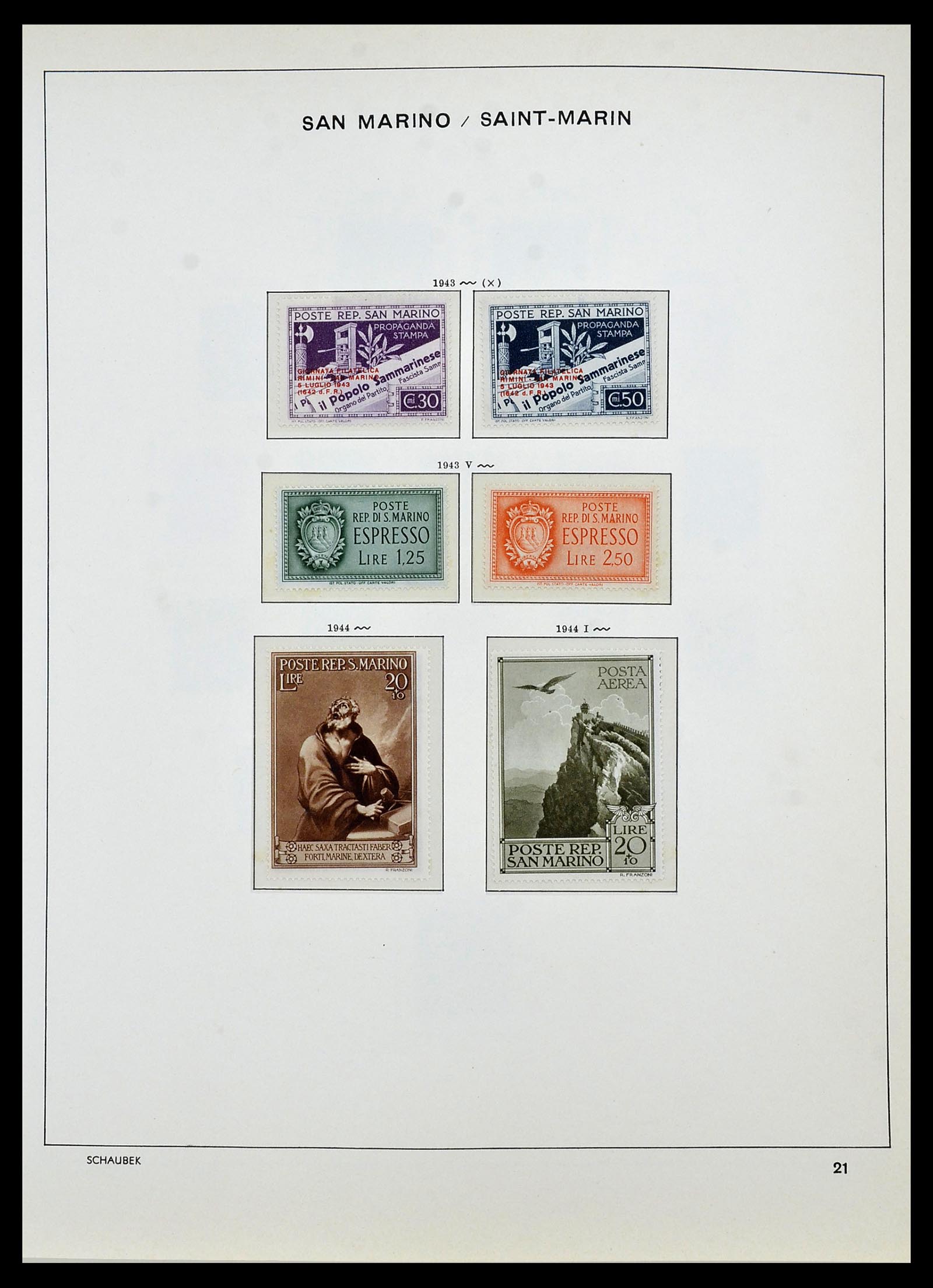 34439 022 - Postzegelverzameling 34439 San Marino 1877-1977.