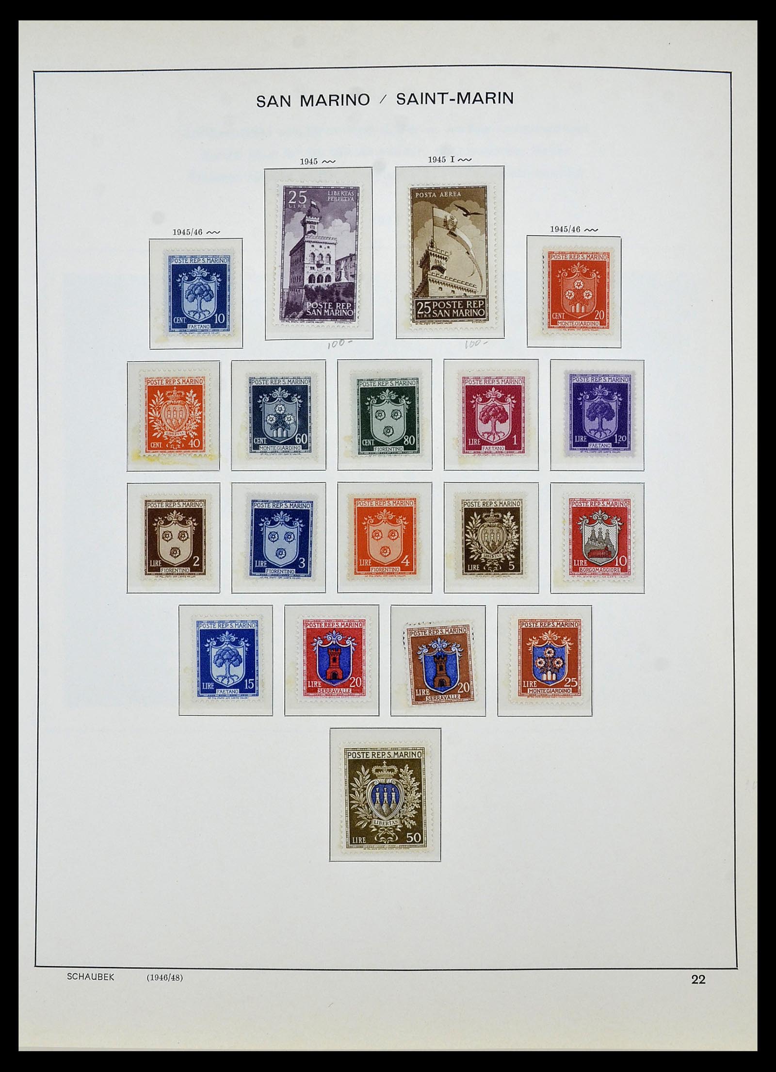 34439 023 - Postzegelverzameling 34439 San Marino 1877-1977.