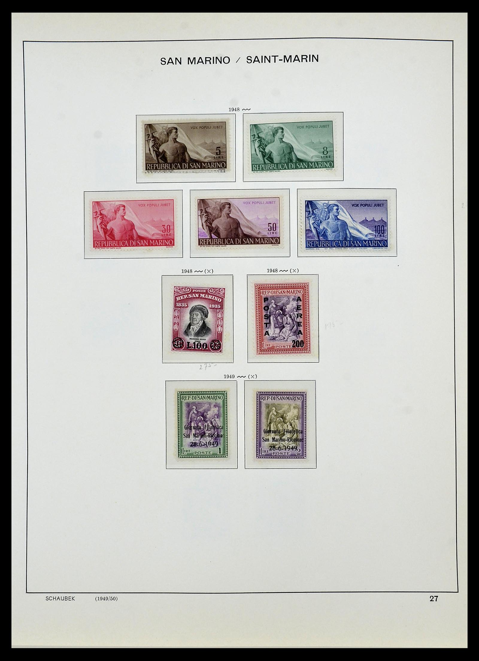 34439 030 - Postzegelverzameling 34439 San Marino 1877-1977.