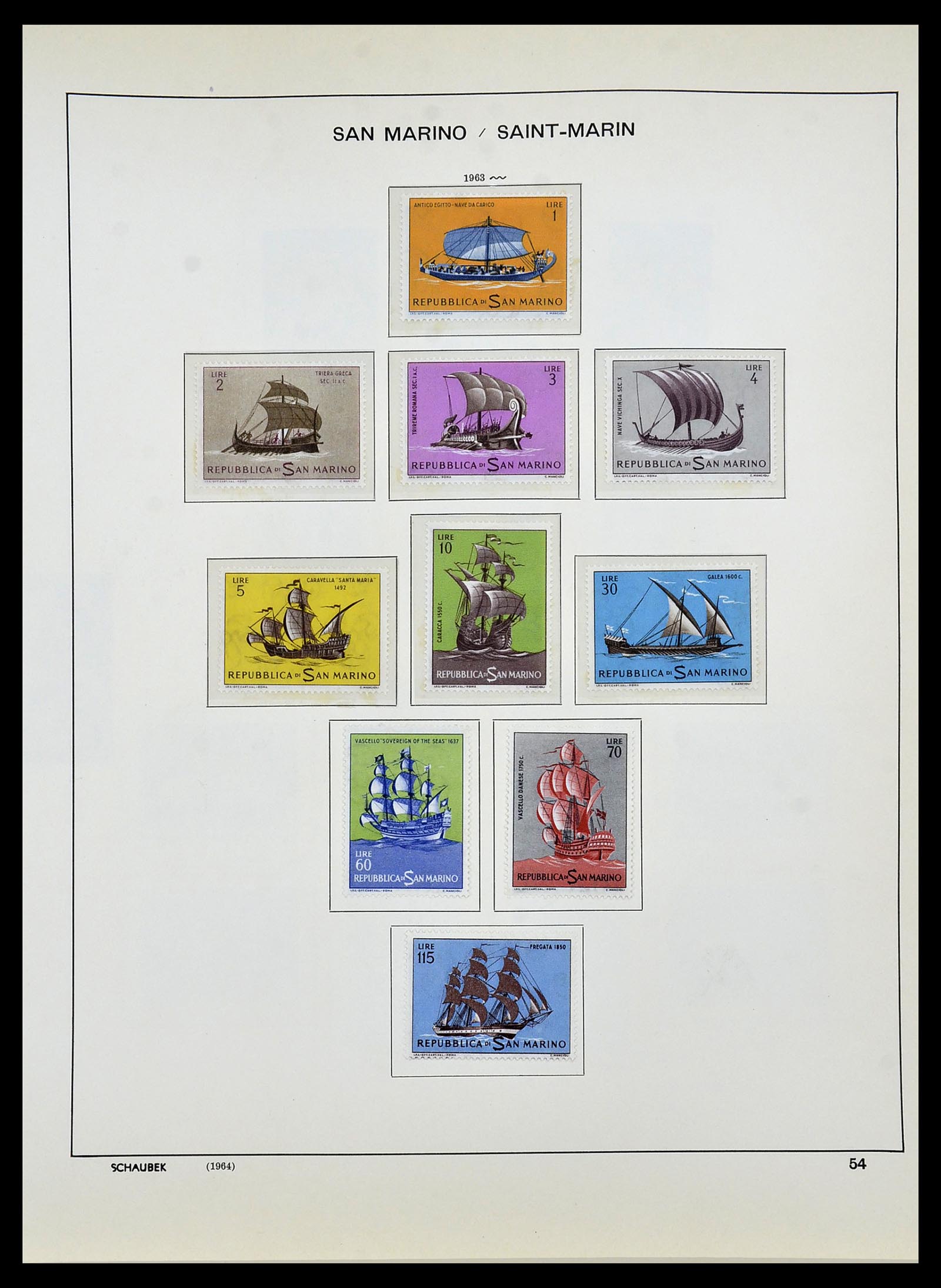 34439 060 - Postzegelverzameling 34439 San Marino 1877-1977.