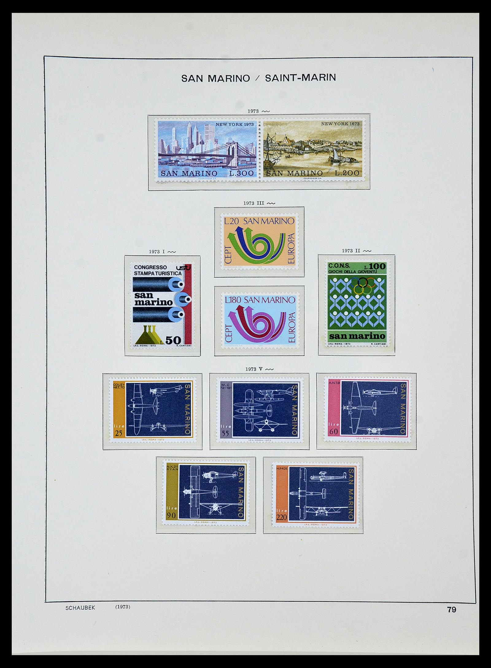 34439 085 - Stamp Collection 34439 San Marino 1877-1977.