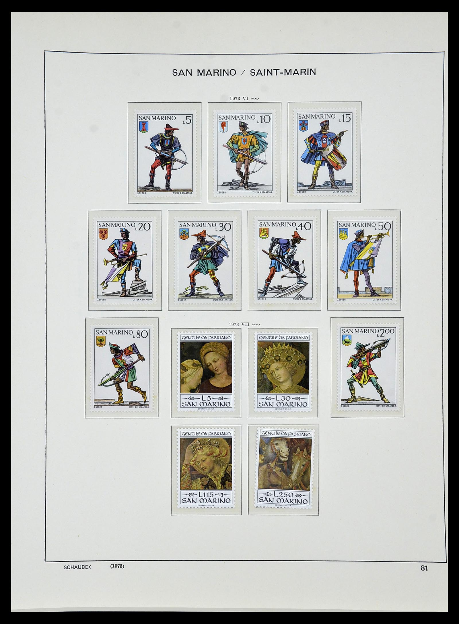 34439 087 - Stamp Collection 34439 San Marino 1877-1977.