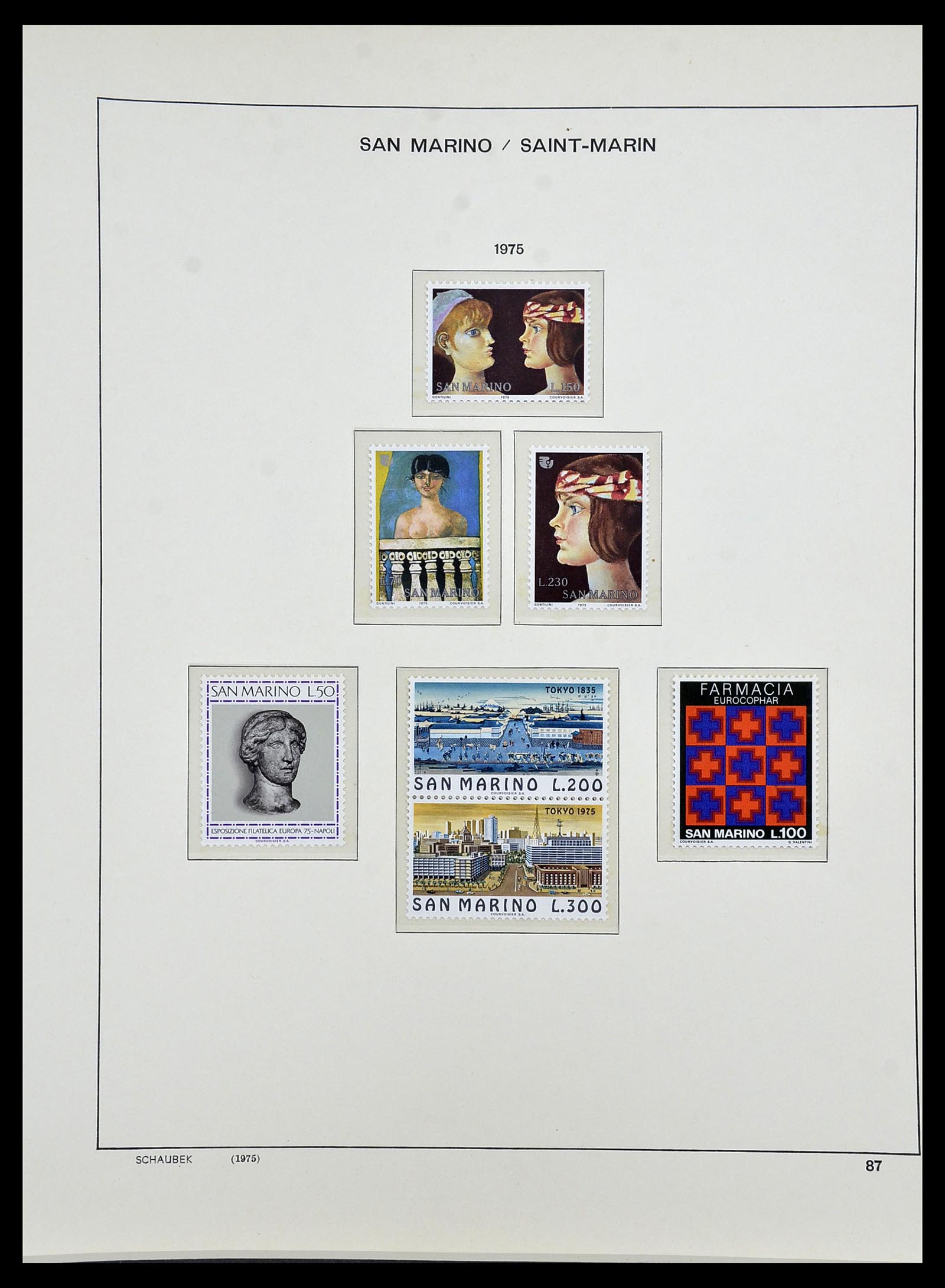 34439 093 - Stamp Collection 34439 San Marino 1877-1977.