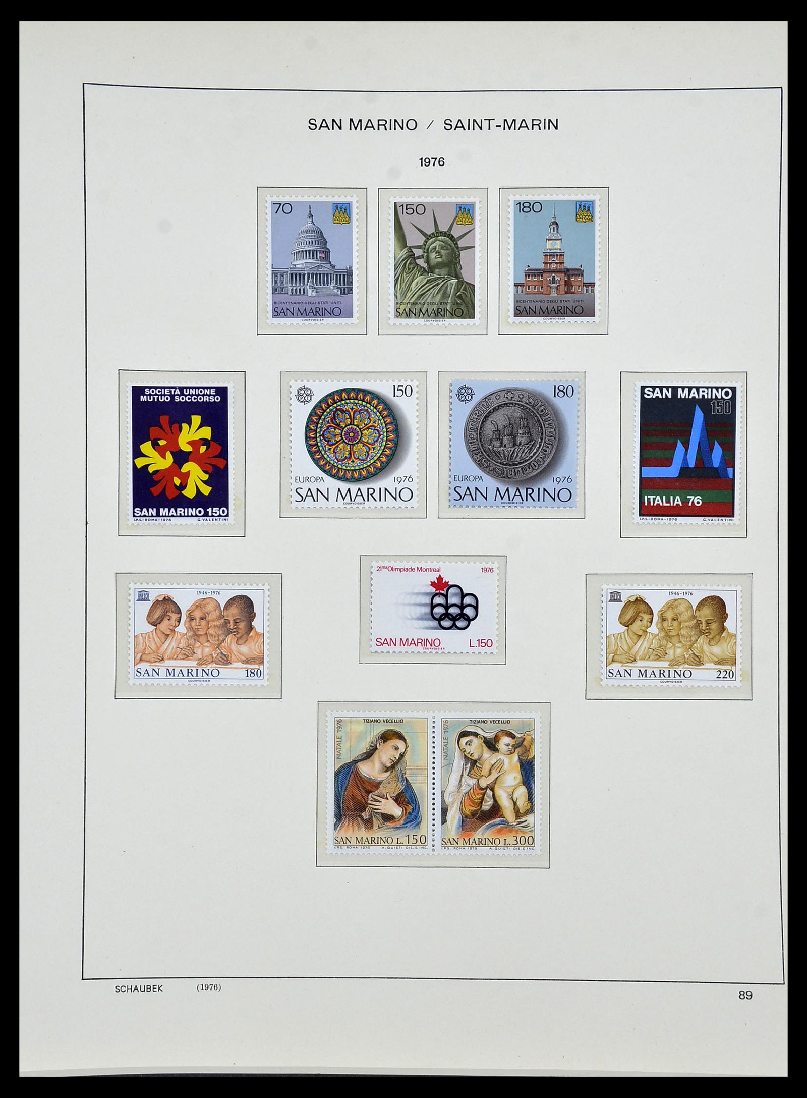 34439 095 - Stamp Collection 34439 San Marino 1877-1977.