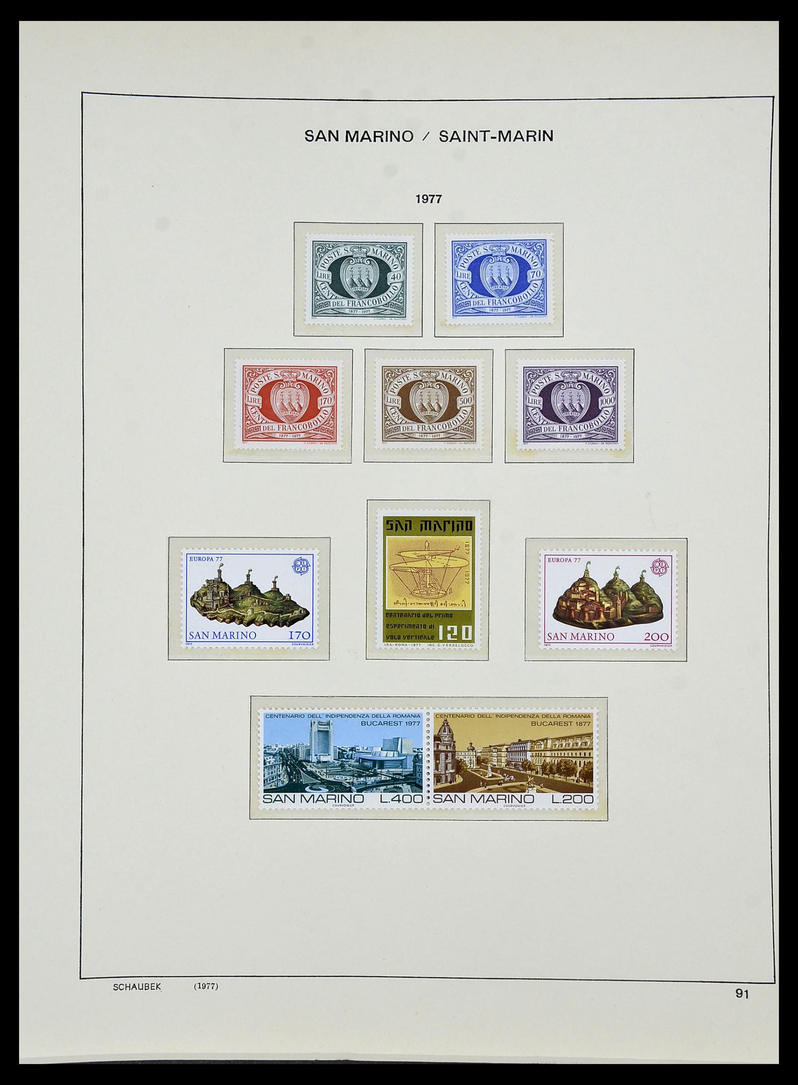 34439 097 - Stamp Collection 34439 San Marino 1877-1977.