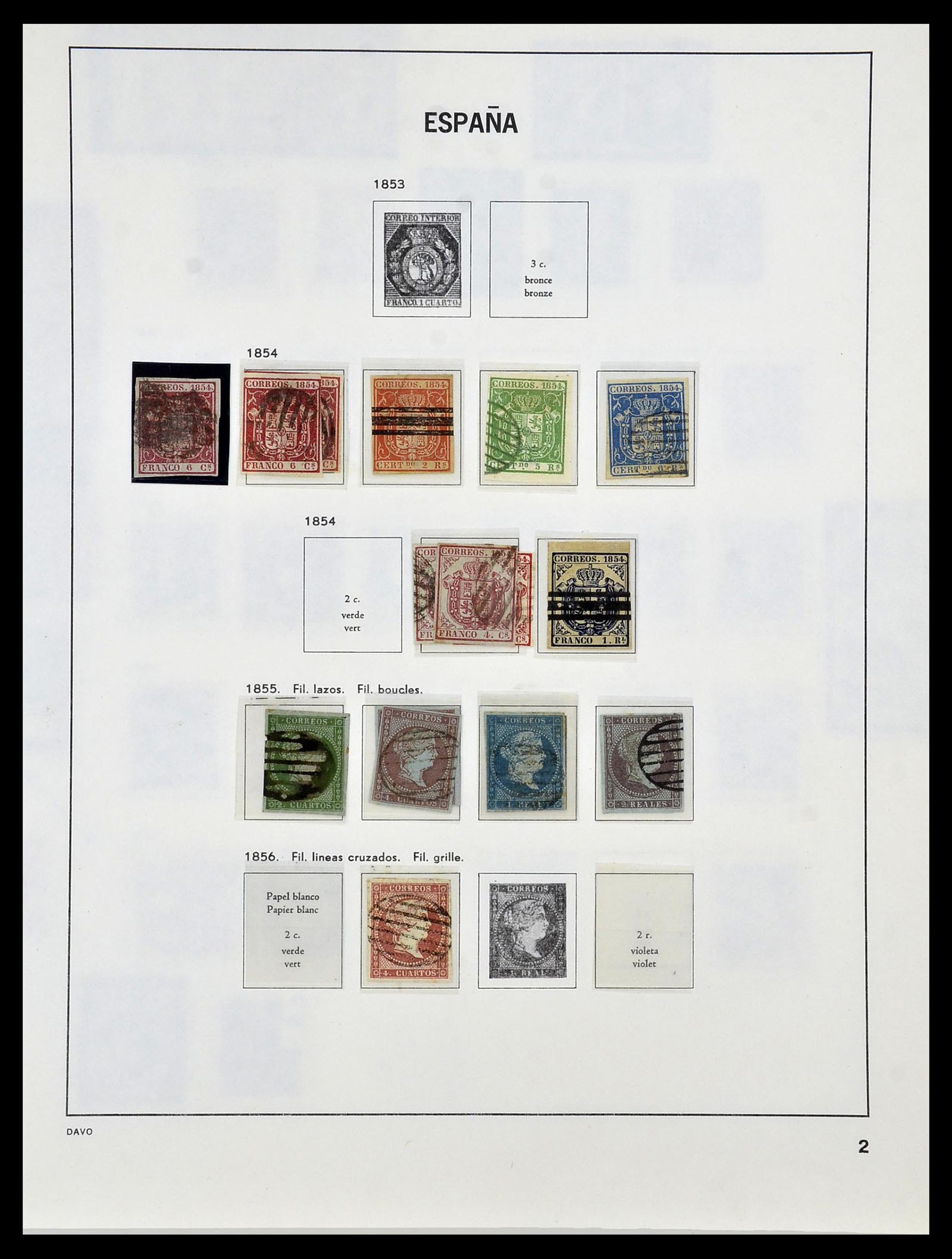 34440 002 - Postzegelverzameling 34440 Spanje 1850-1969.