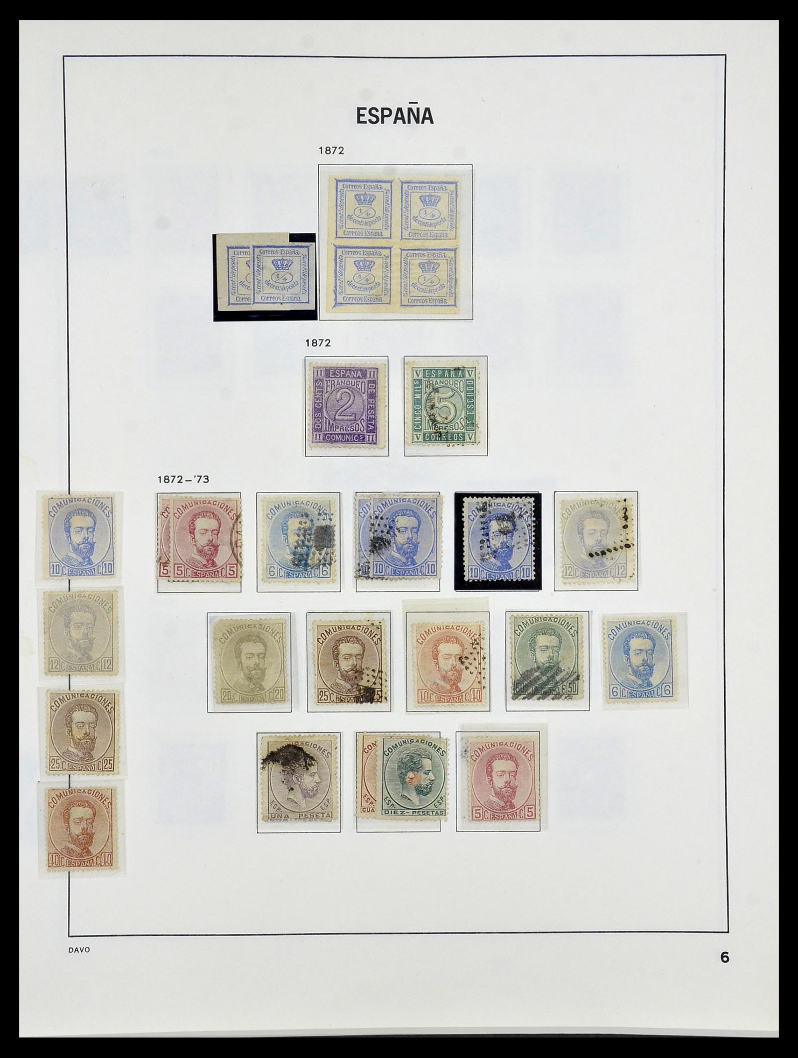 34440 006 - Postzegelverzameling 34440 Spanje 1850-1969.