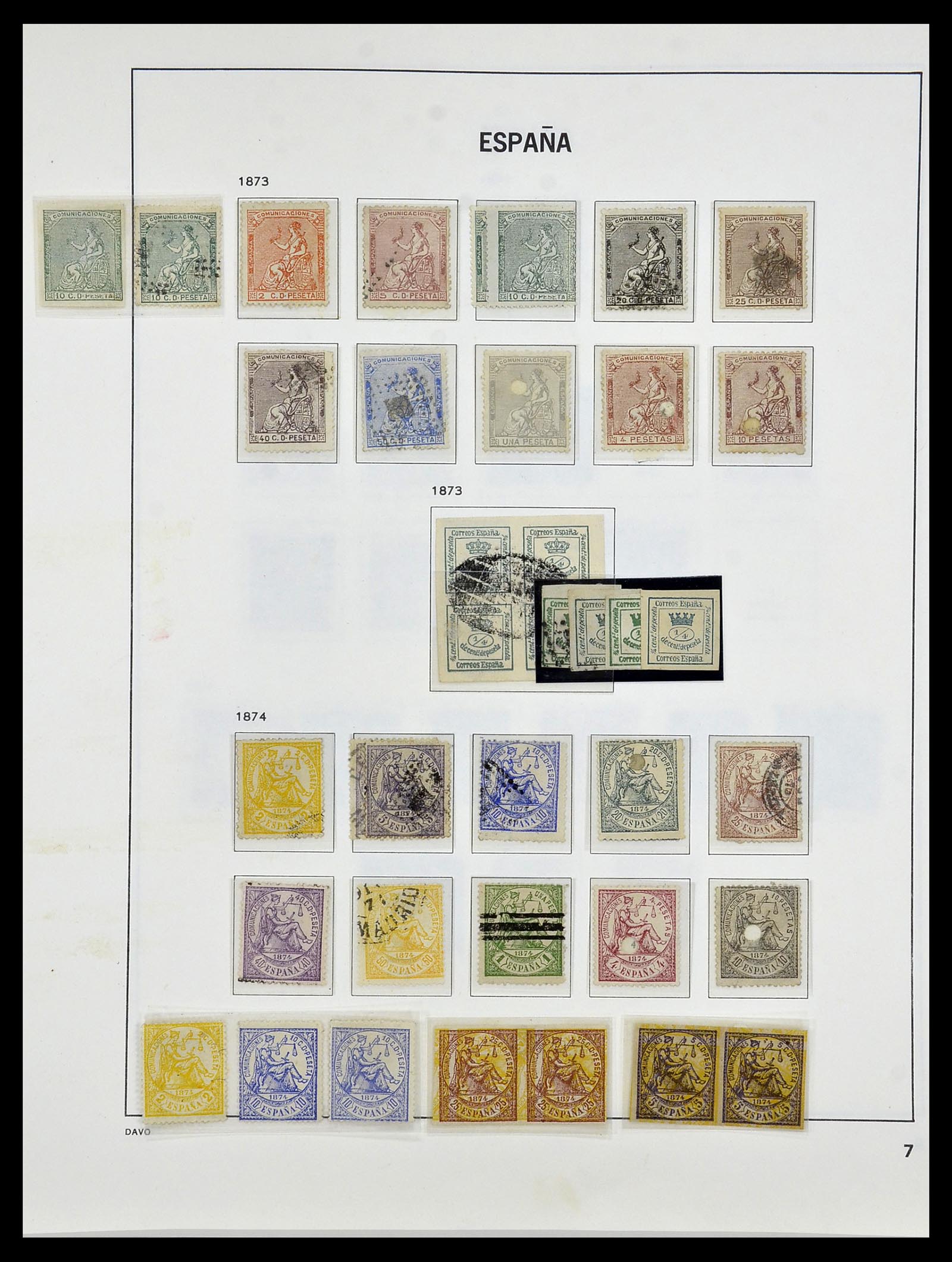 34440 007 - Stamp Collection 34440 Spain 1850-1969.