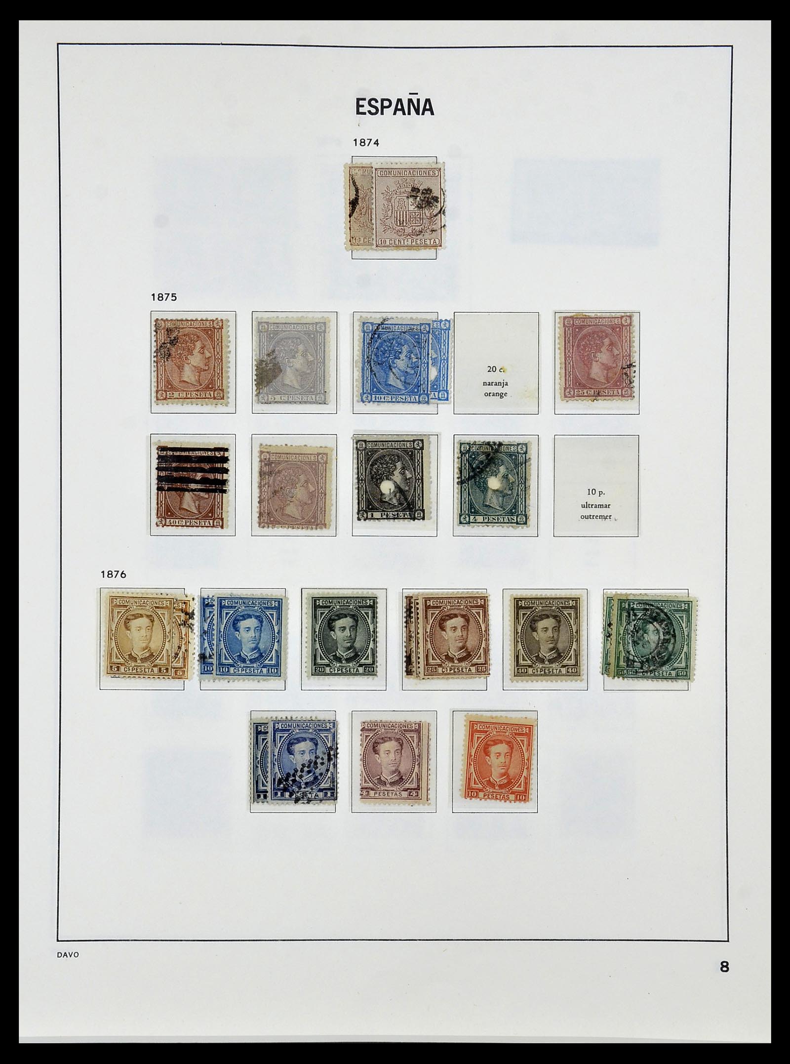 34440 008 - Postzegelverzameling 34440 Spanje 1850-1969.
