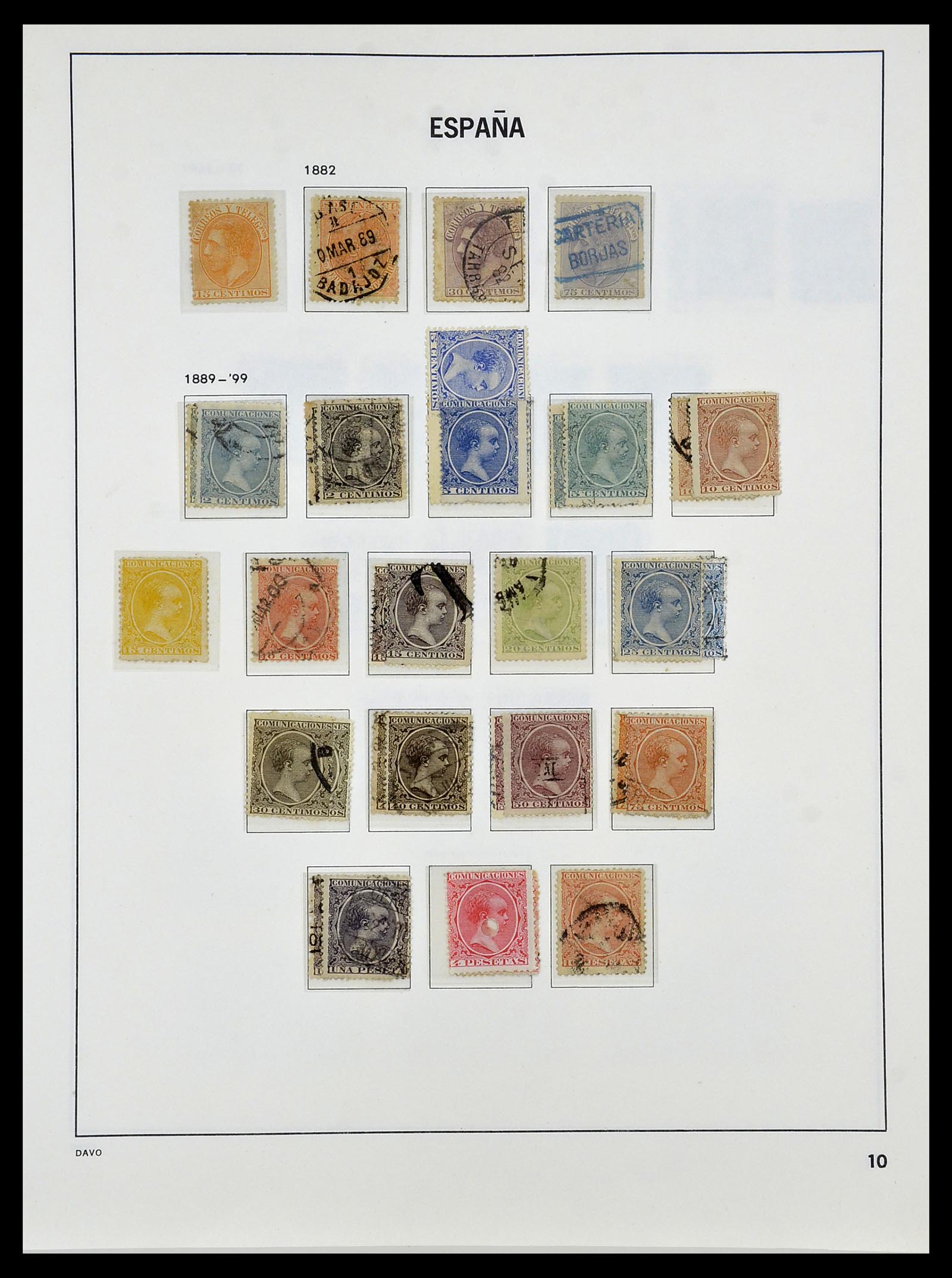 34440 010 - Postzegelverzameling 34440 Spanje 1850-1969.