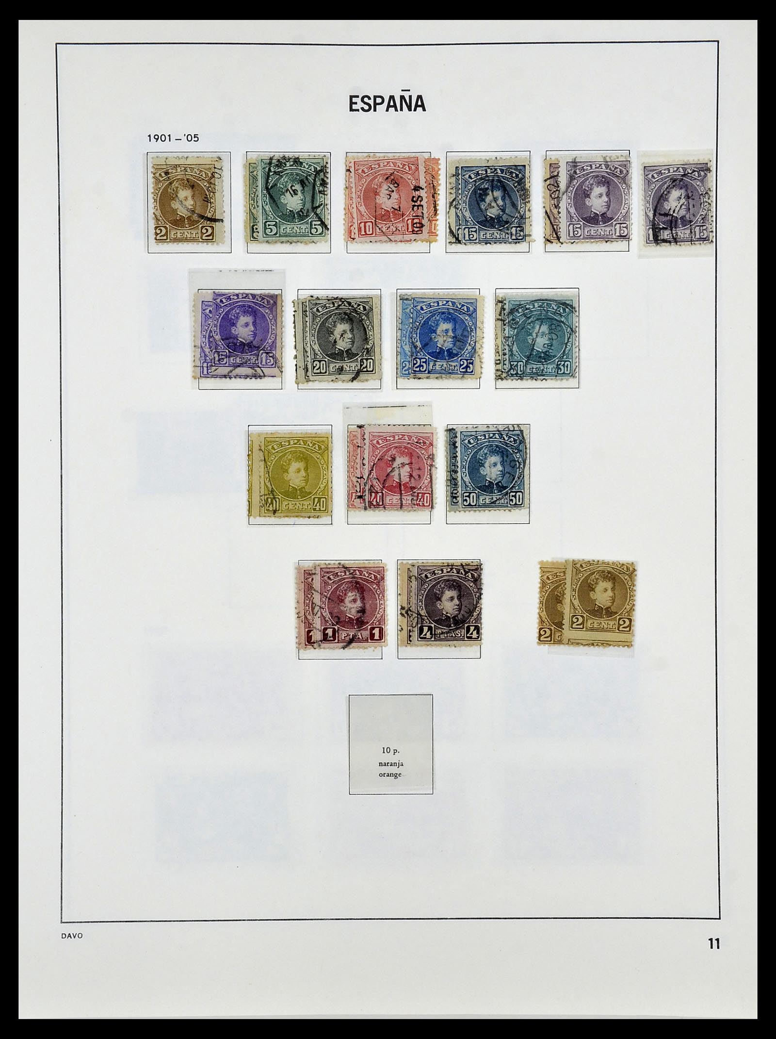 34440 011 - Postzegelverzameling 34440 Spanje 1850-1969.
