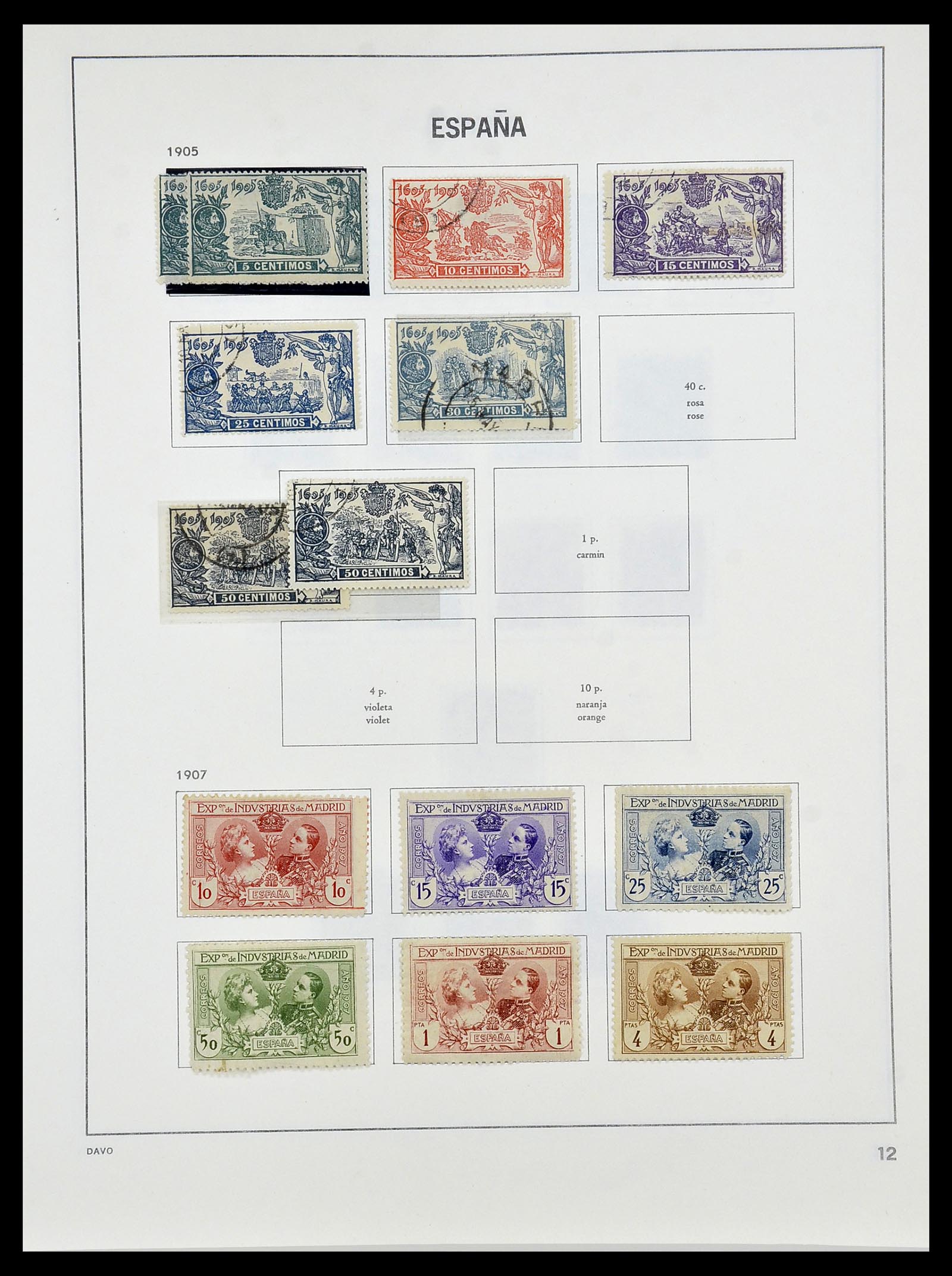 34440 012 - Postzegelverzameling 34440 Spanje 1850-1969.
