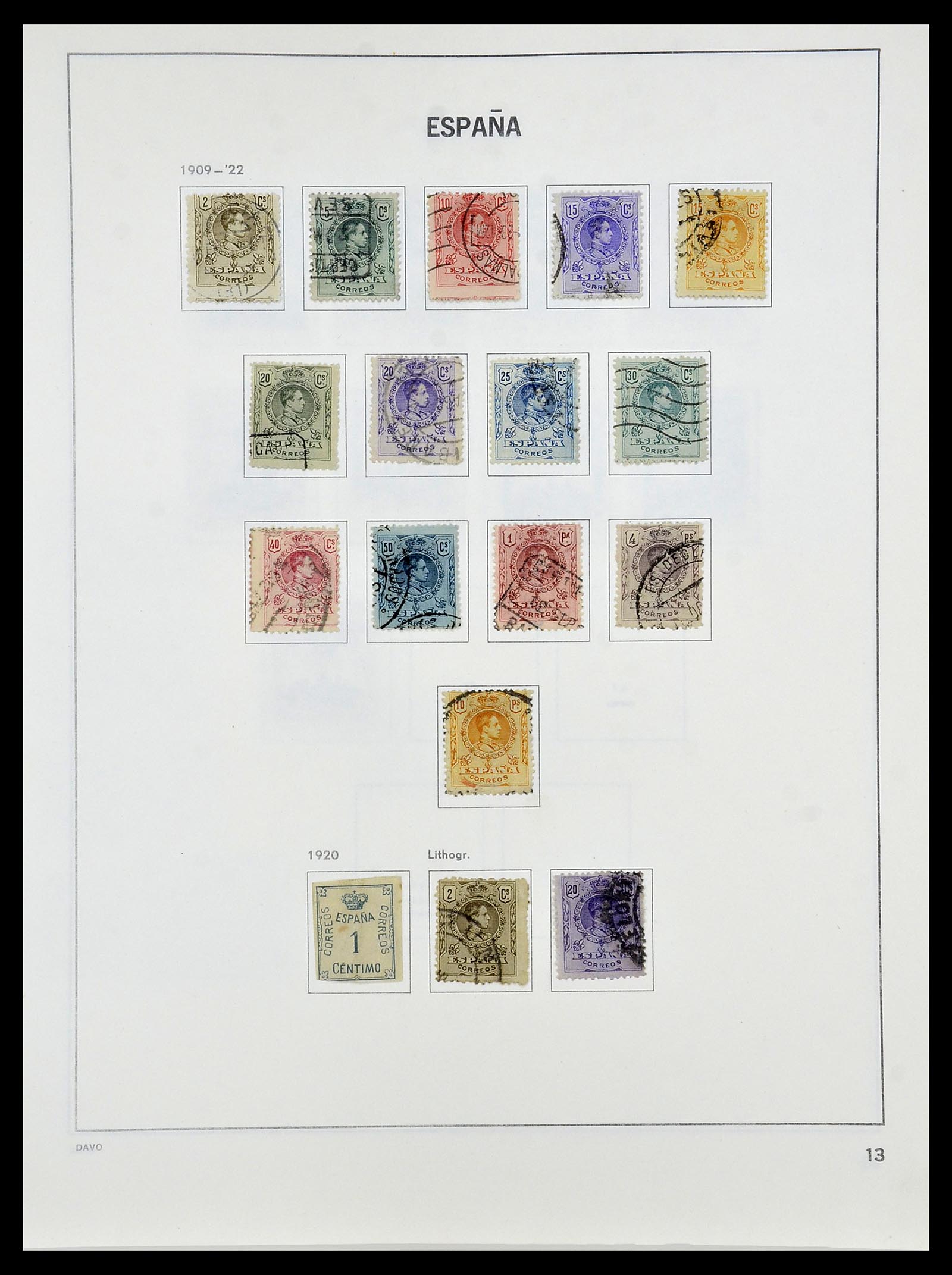 34440 013 - Postzegelverzameling 34440 Spanje 1850-1969.