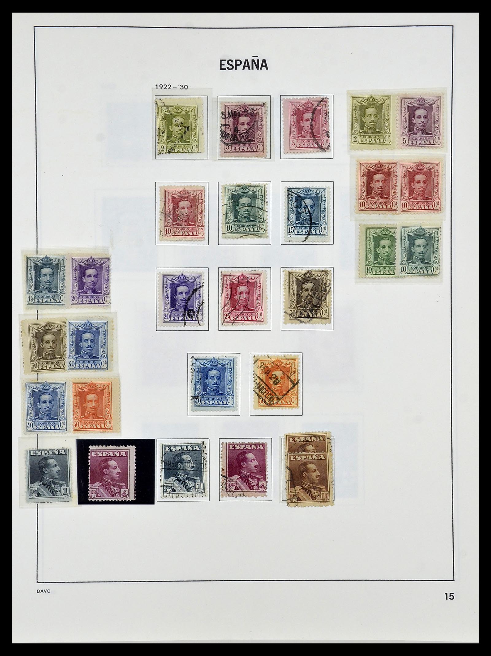 34440 015 - Postzegelverzameling 34440 Spanje 1850-1969.