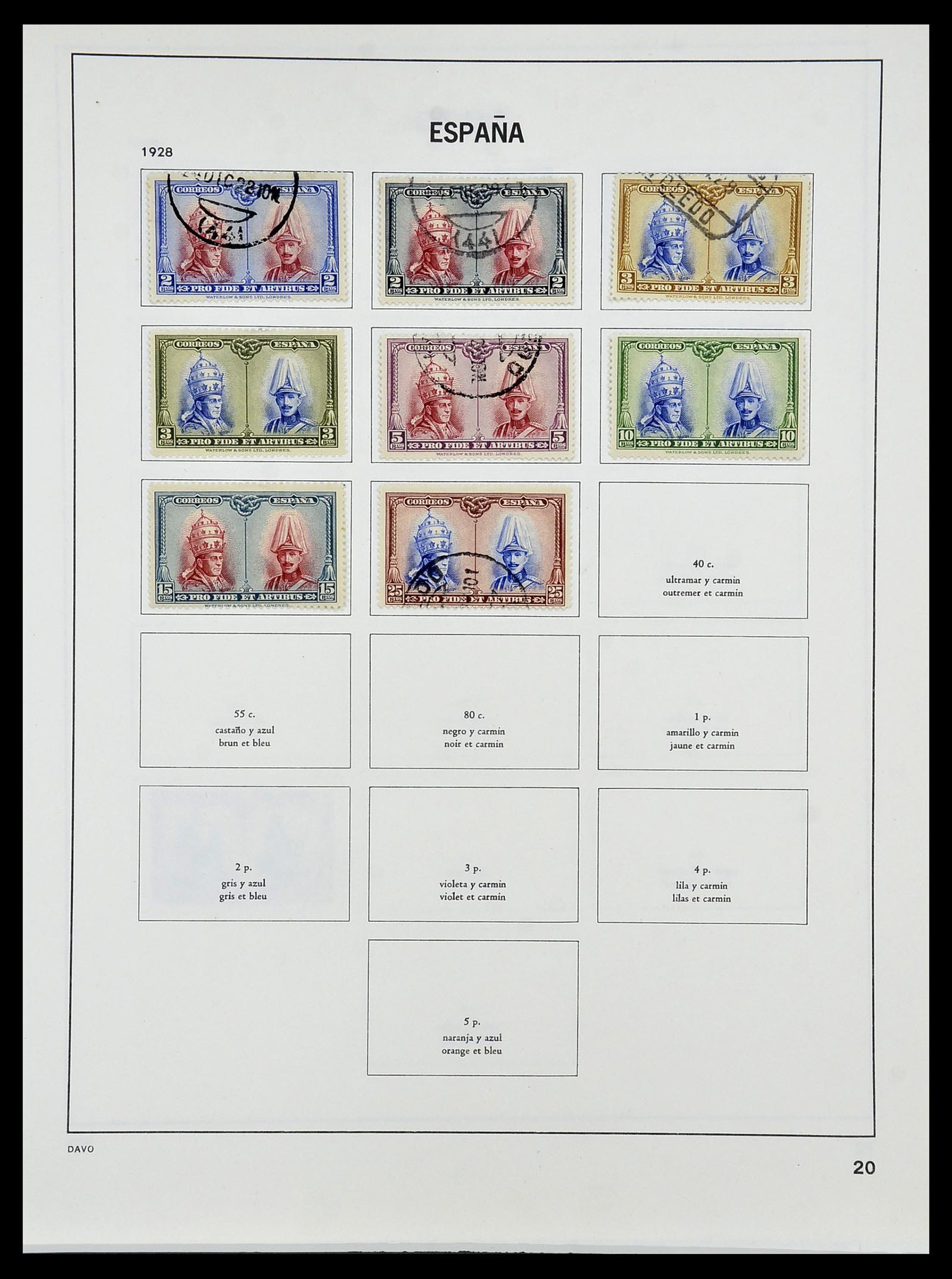 34440 020 - Postzegelverzameling 34440 Spanje 1850-1969.