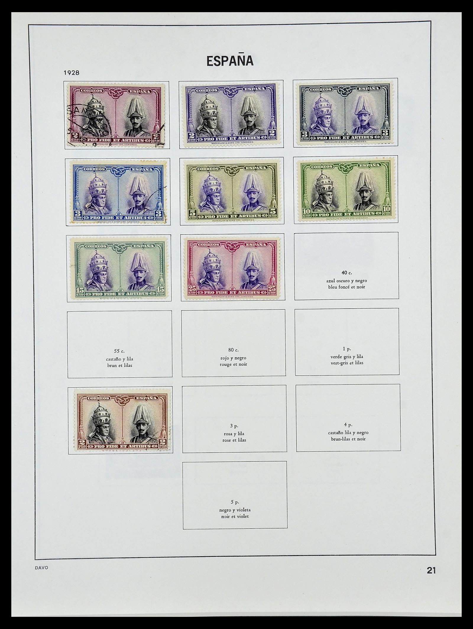 34440 021 - Postzegelverzameling 34440 Spanje 1850-1969.
