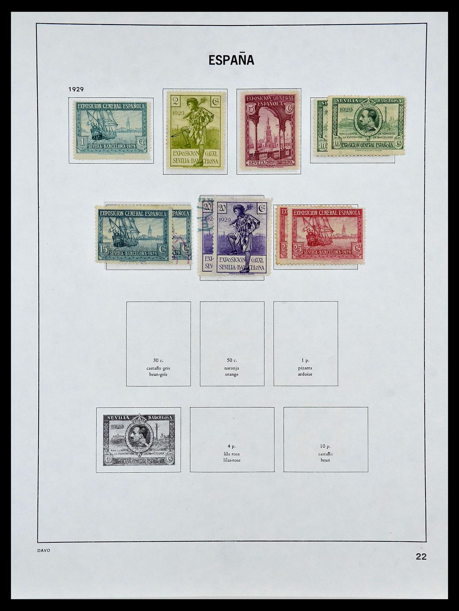 34440 022 - Postzegelverzameling 34440 Spanje 1850-1969.