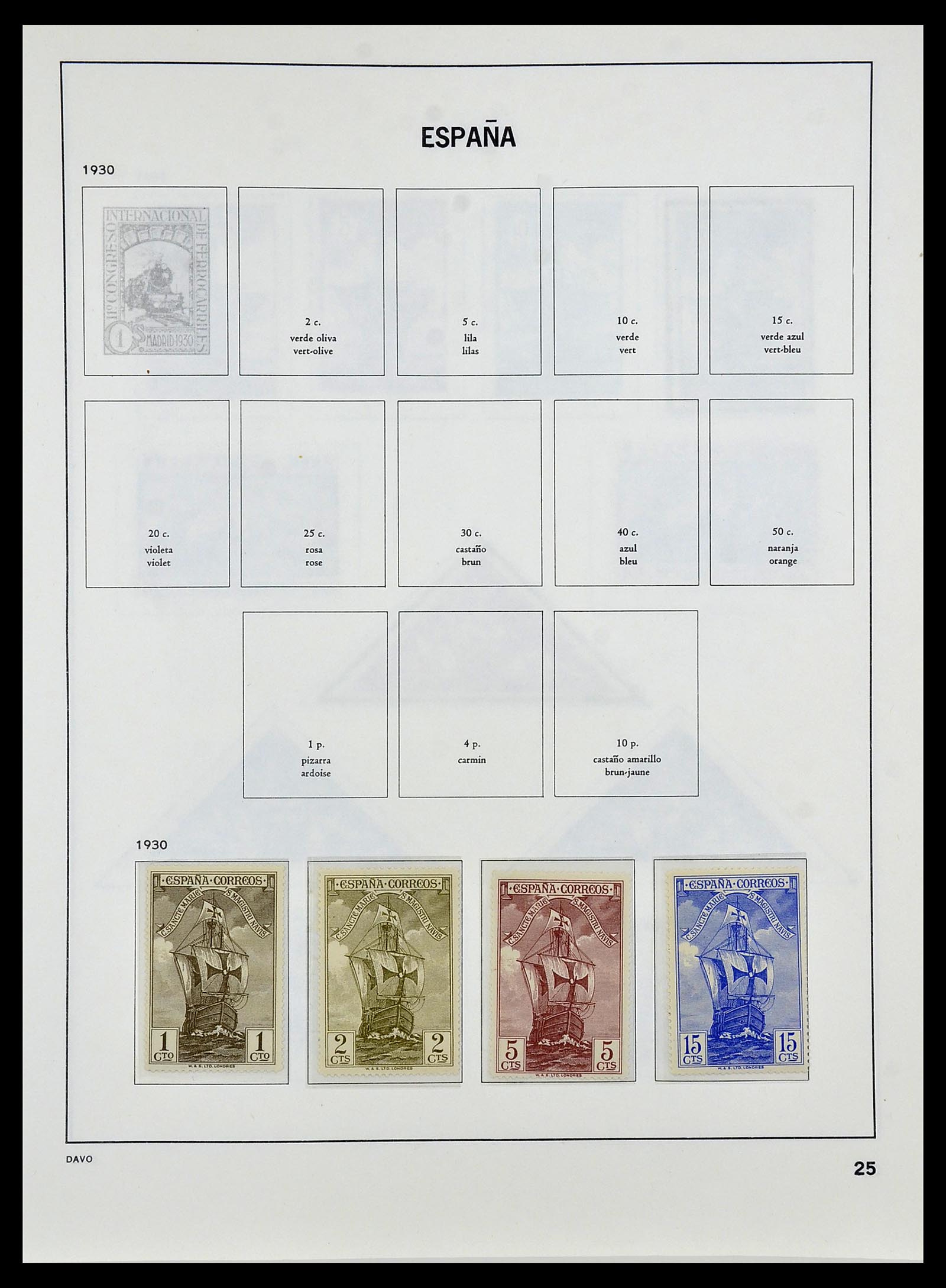 34440 025 - Postzegelverzameling 34440 Spanje 1850-1969.