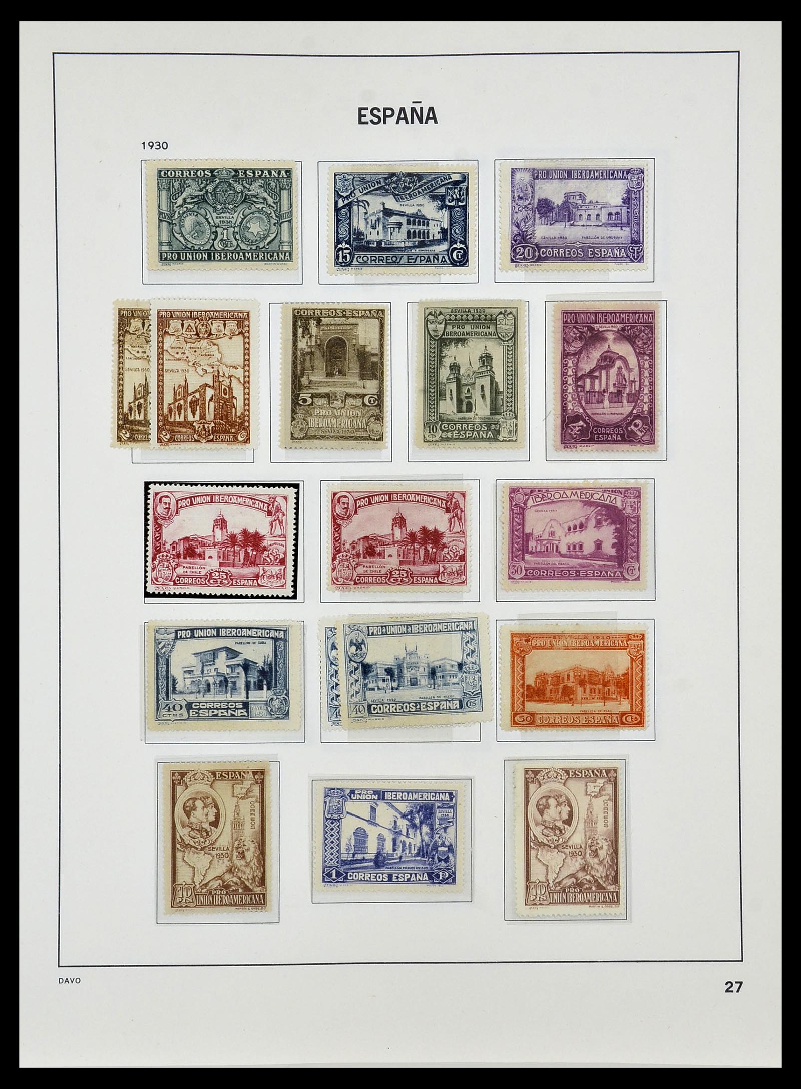 34440 027 - Postzegelverzameling 34440 Spanje 1850-1969.
