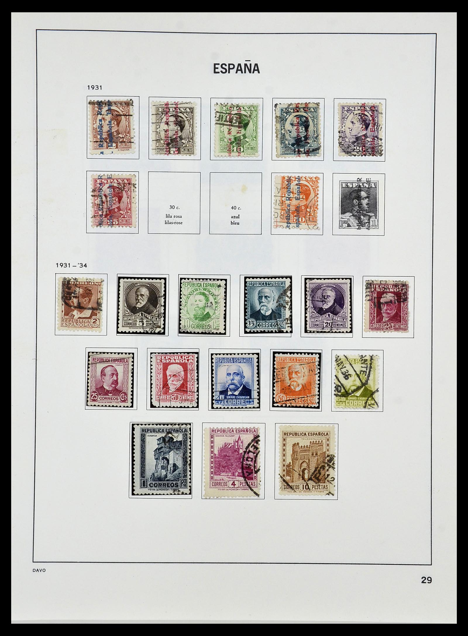 34440 030 - Postzegelverzameling 34440 Spanje 1850-1969.