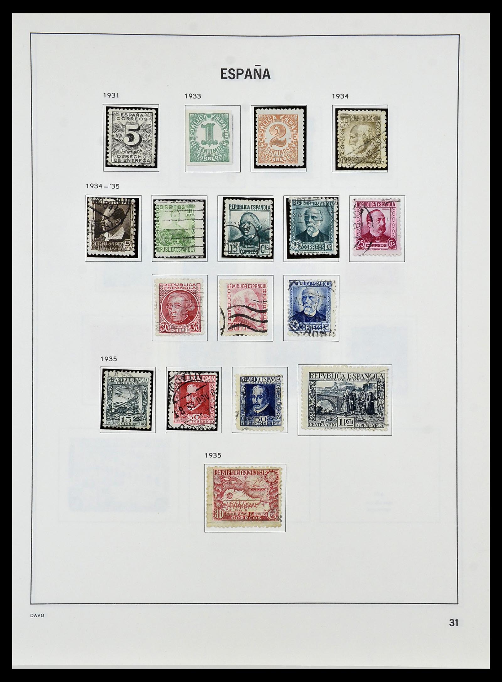 34440 032 - Postzegelverzameling 34440 Spanje 1850-1969.