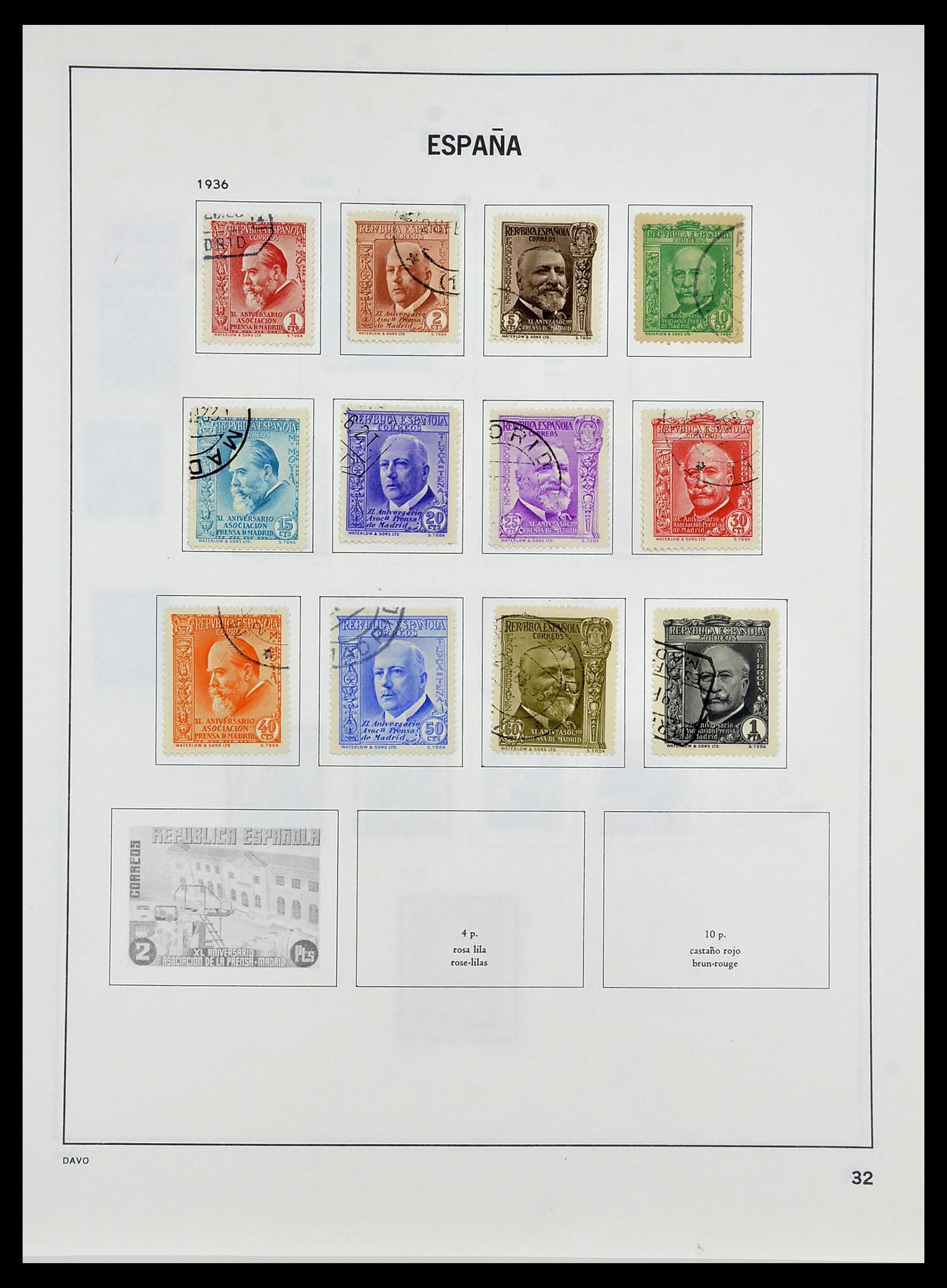 34440 033 - Postzegelverzameling 34440 Spanje 1850-1969.