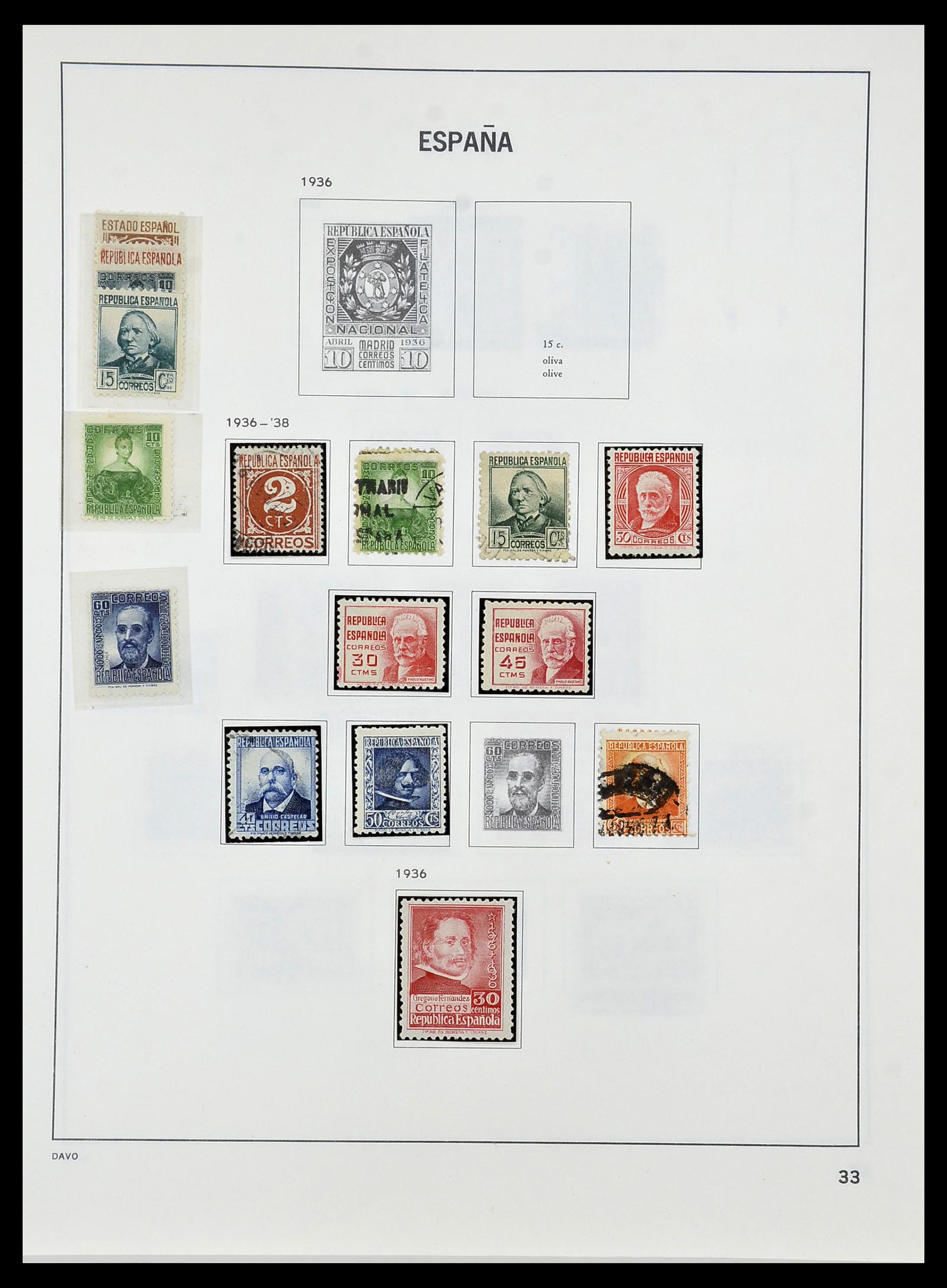 34440 034 - Postzegelverzameling 34440 Spanje 1850-1969.