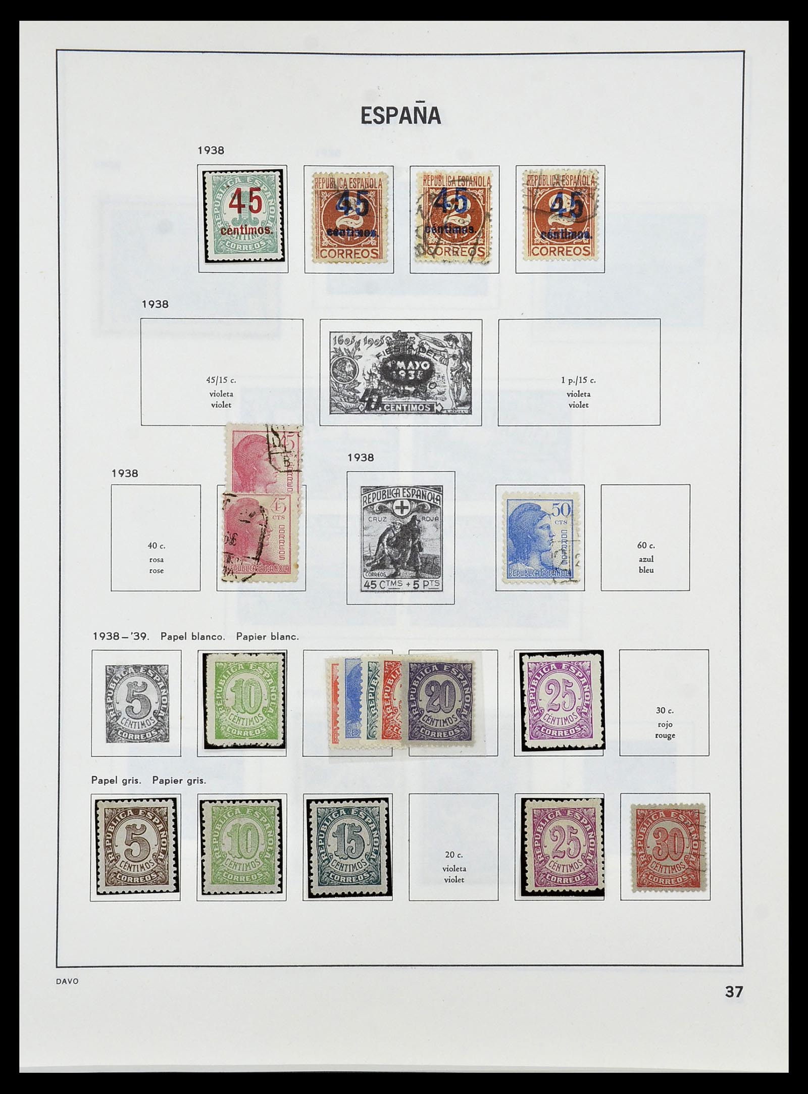 34440 038 - Postzegelverzameling 34440 Spanje 1850-1969.