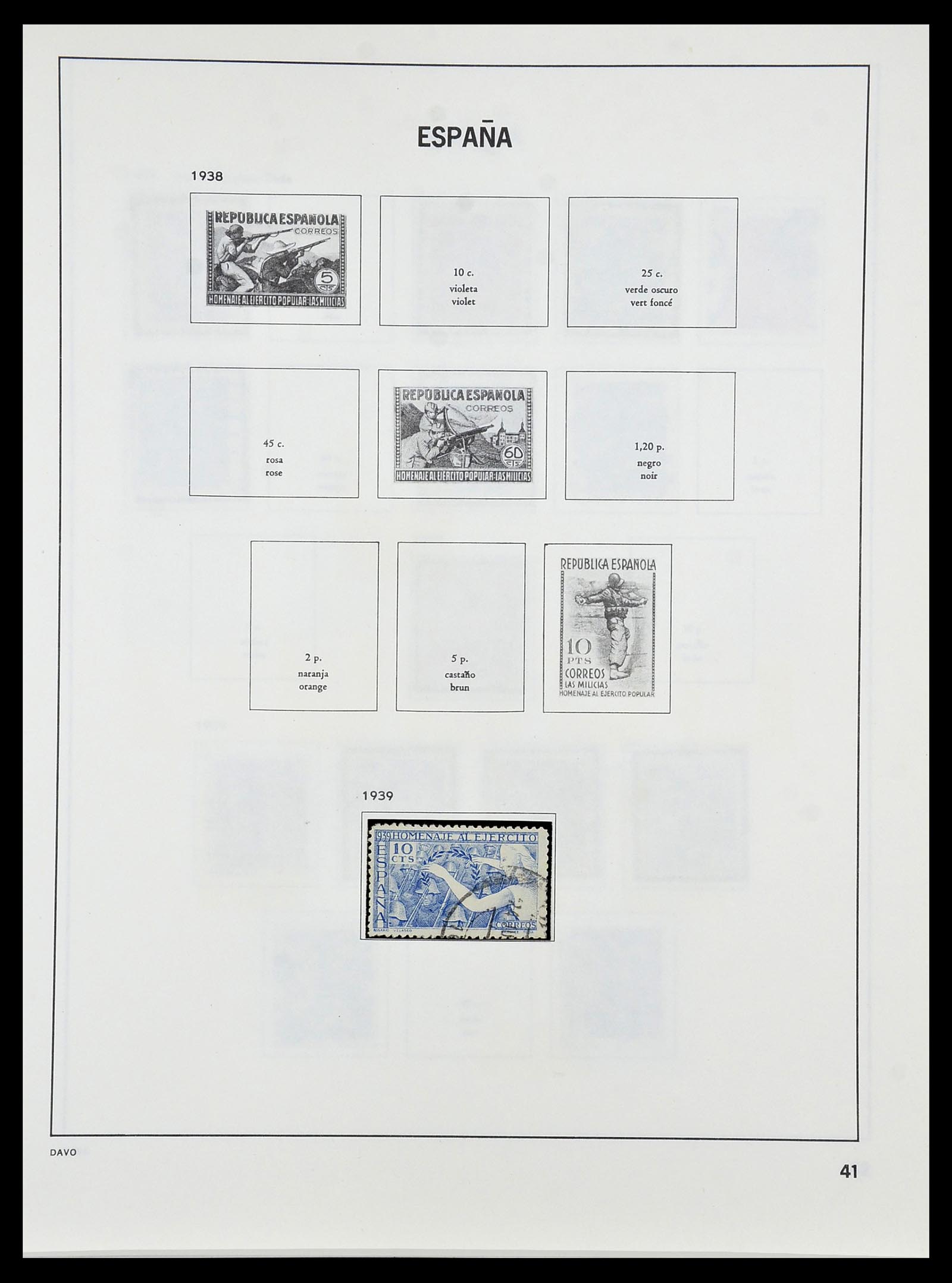 34440 042 - Postzegelverzameling 34440 Spanje 1850-1969.