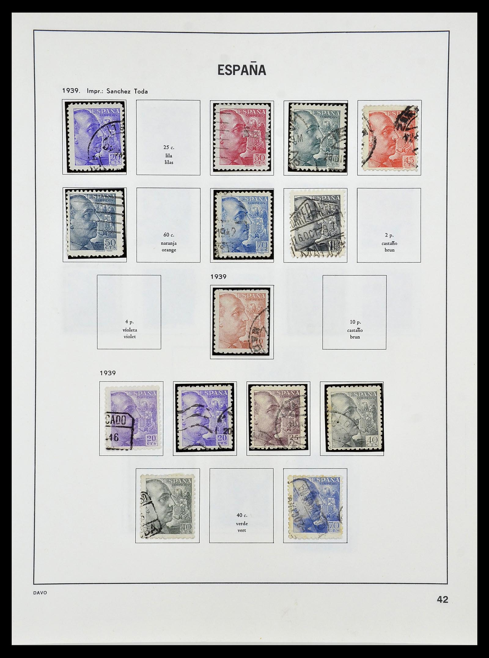 34440 043 - Postzegelverzameling 34440 Spanje 1850-1969.