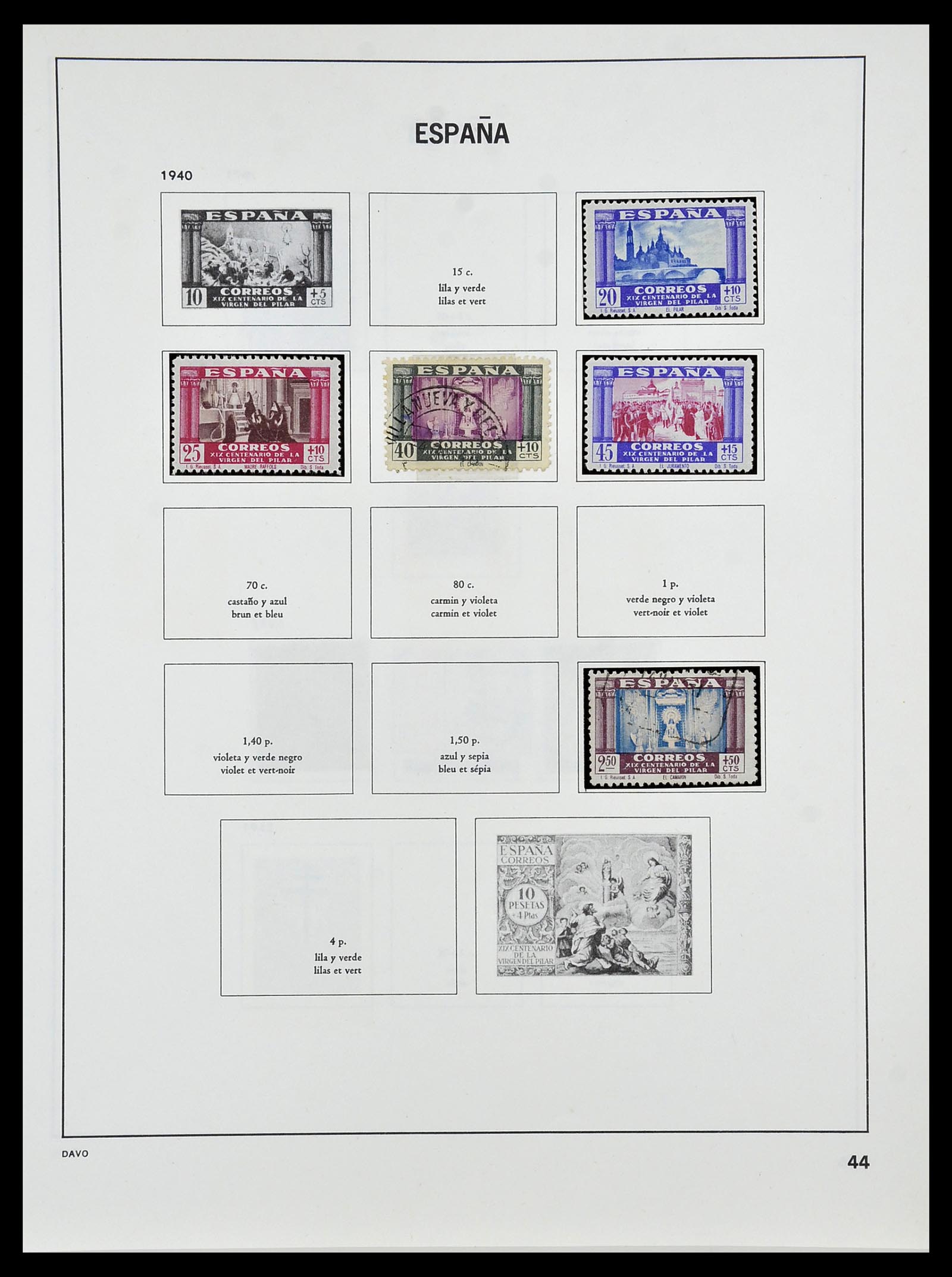 34440 045 - Postzegelverzameling 34440 Spanje 1850-1969.