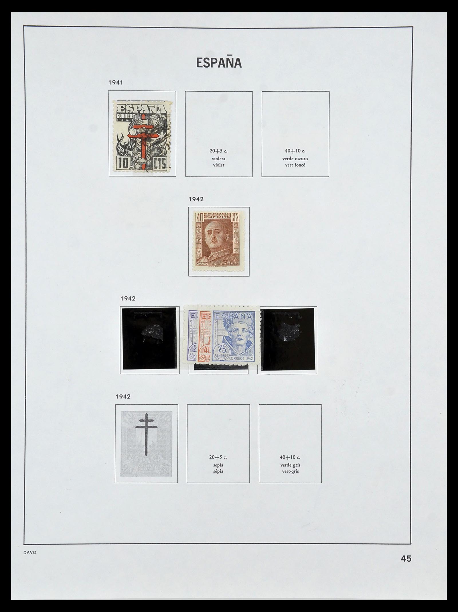 34440 046 - Postzegelverzameling 34440 Spanje 1850-1969.