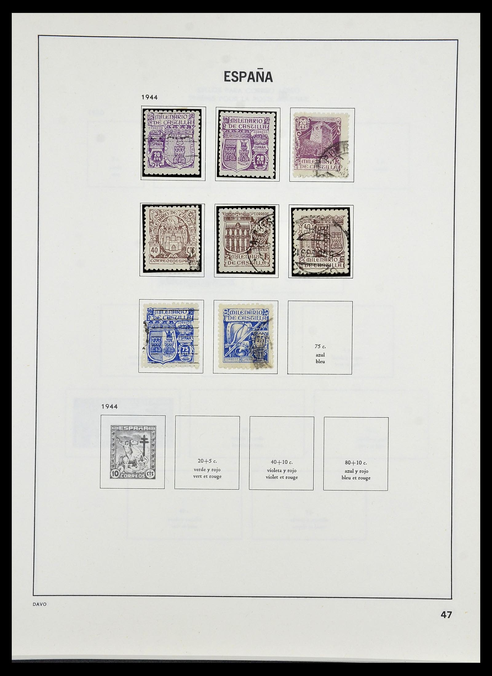 34440 048 - Postzegelverzameling 34440 Spanje 1850-1969.