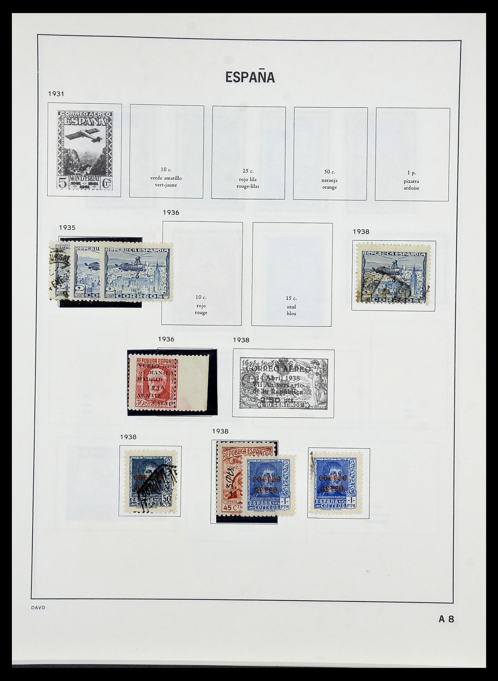 34440 056 - Postzegelverzameling 34440 Spanje 1850-1969.