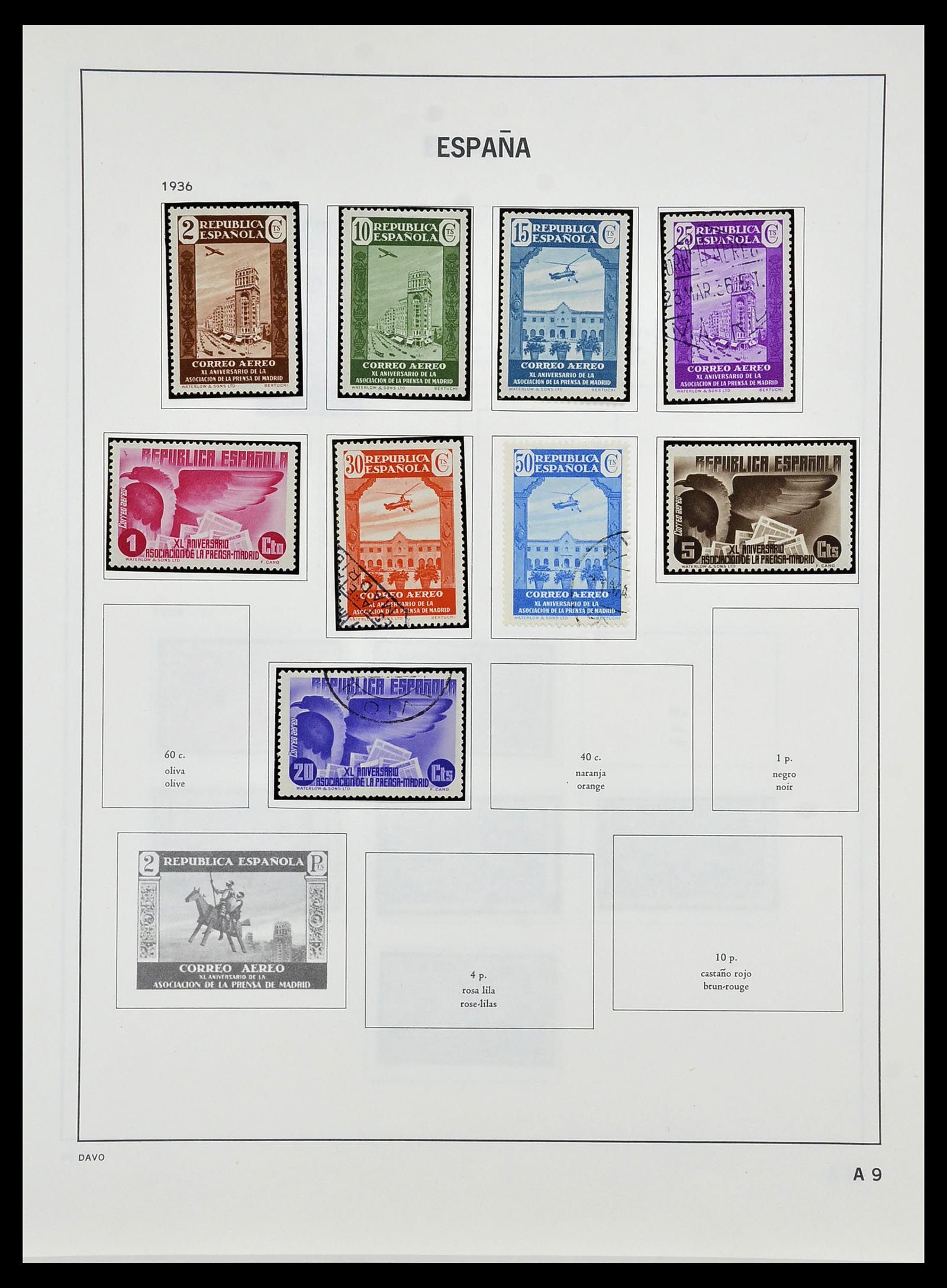34440 057 - Postzegelverzameling 34440 Spanje 1850-1969.