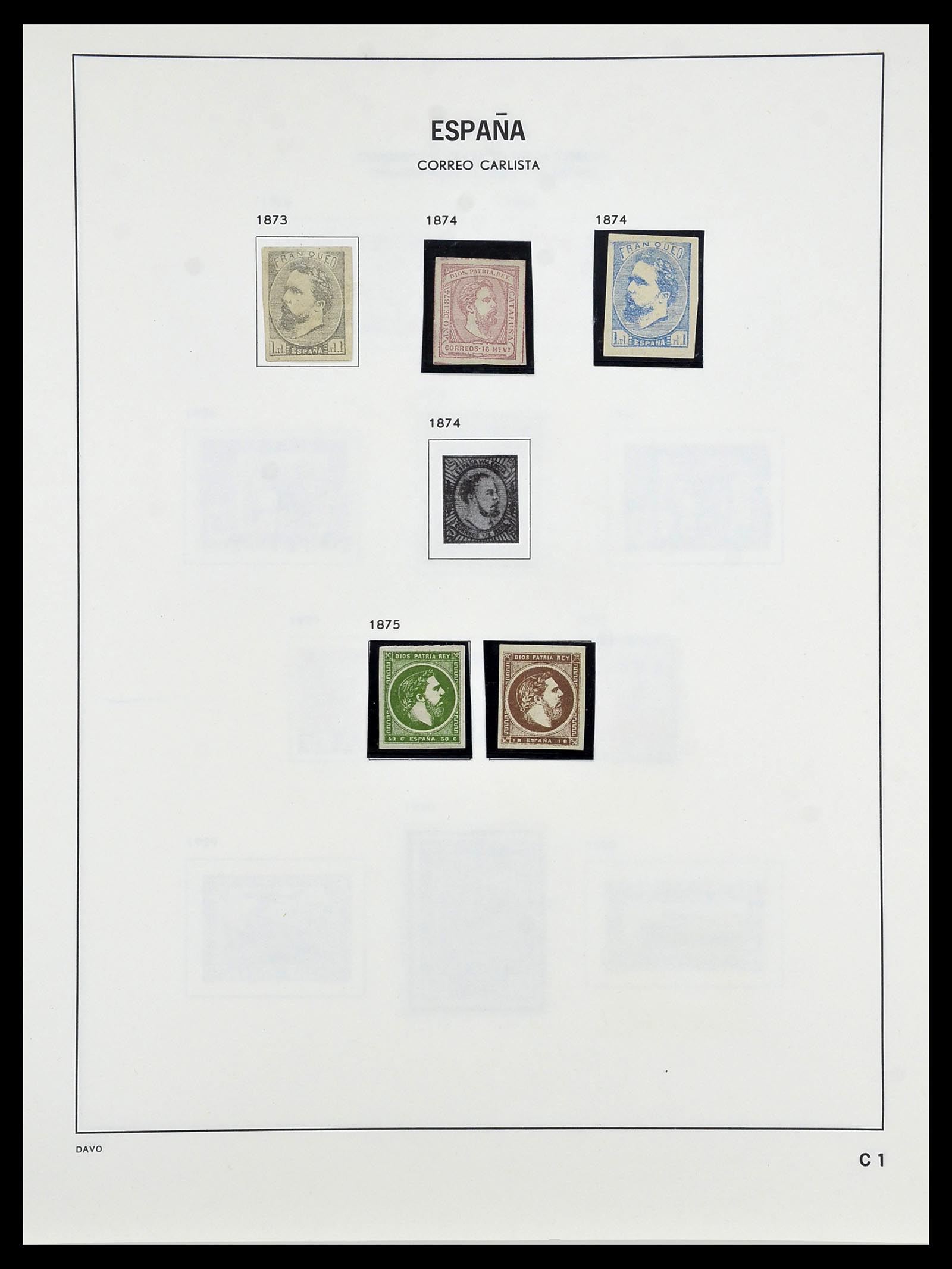 34440 060 - Postzegelverzameling 34440 Spanje 1850-1969.