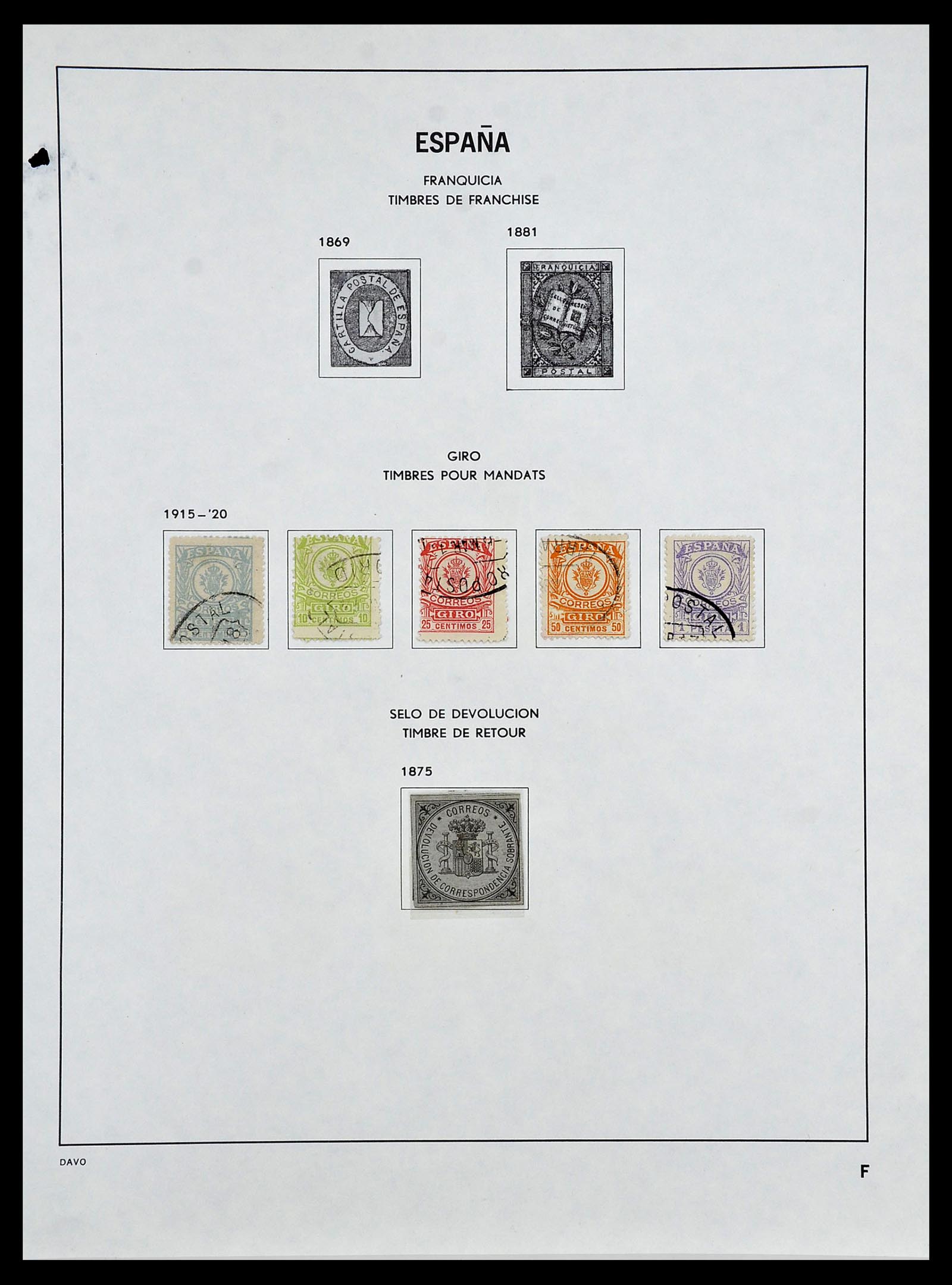 34440 063 - Stamp Collection 34440 Spain 1850-1969.