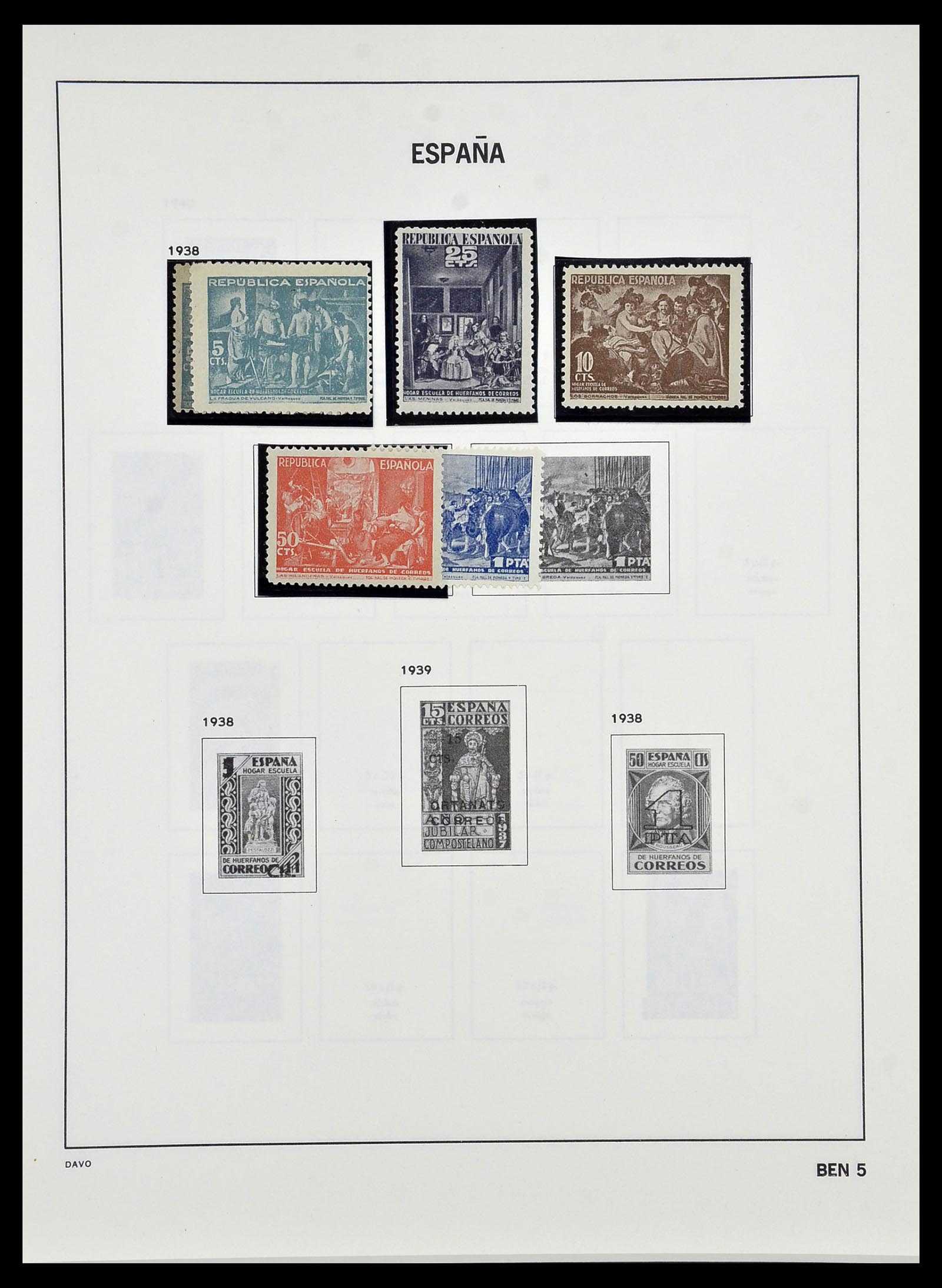 34440 074 - Stamp Collection 34440 Spain 1850-1969.
