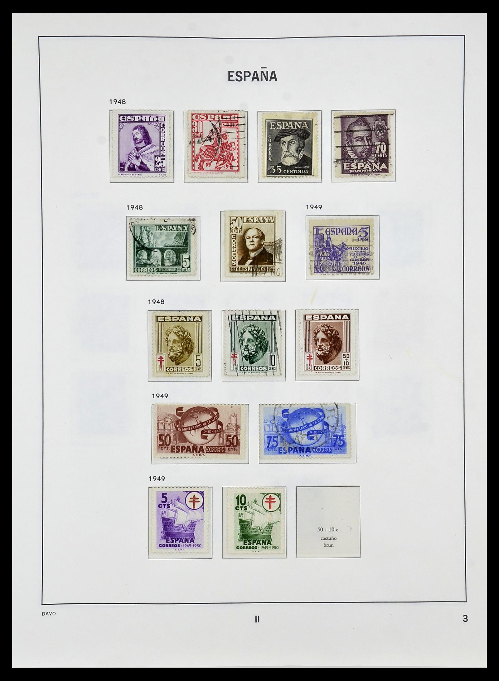 34440 080 - Stamp Collection 34440 Spain 1850-1969.
