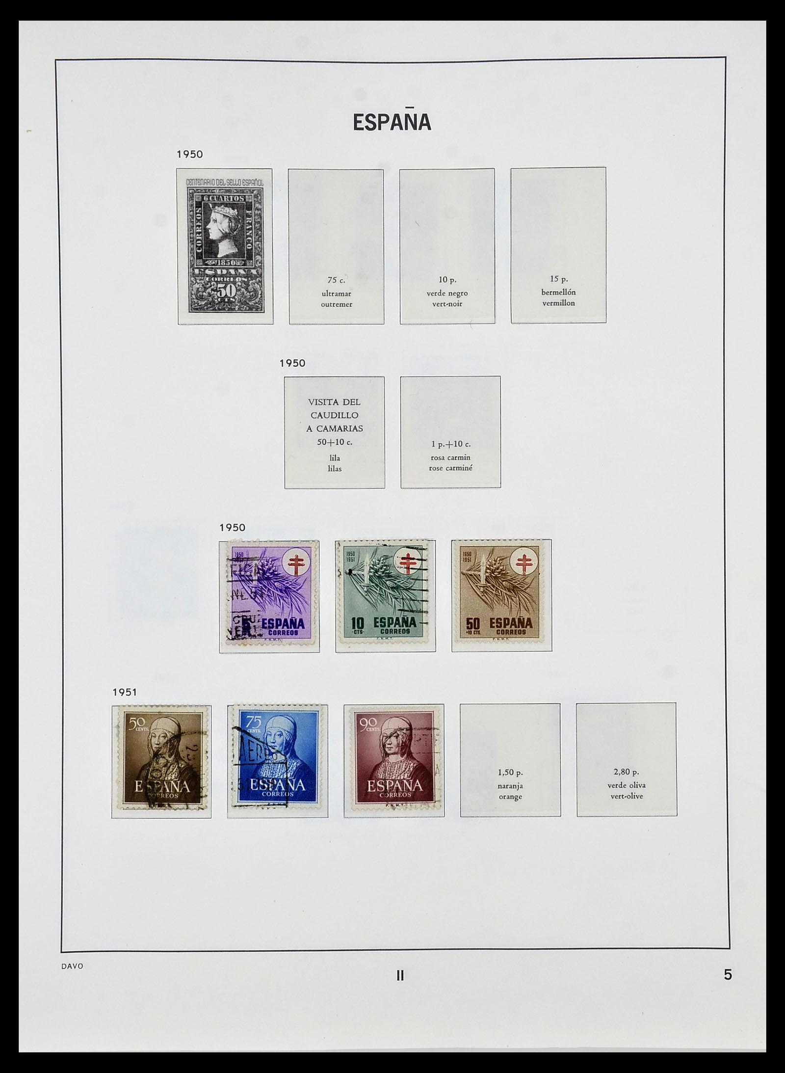 34440 082 - Stamp Collection 34440 Spain 1850-1969.