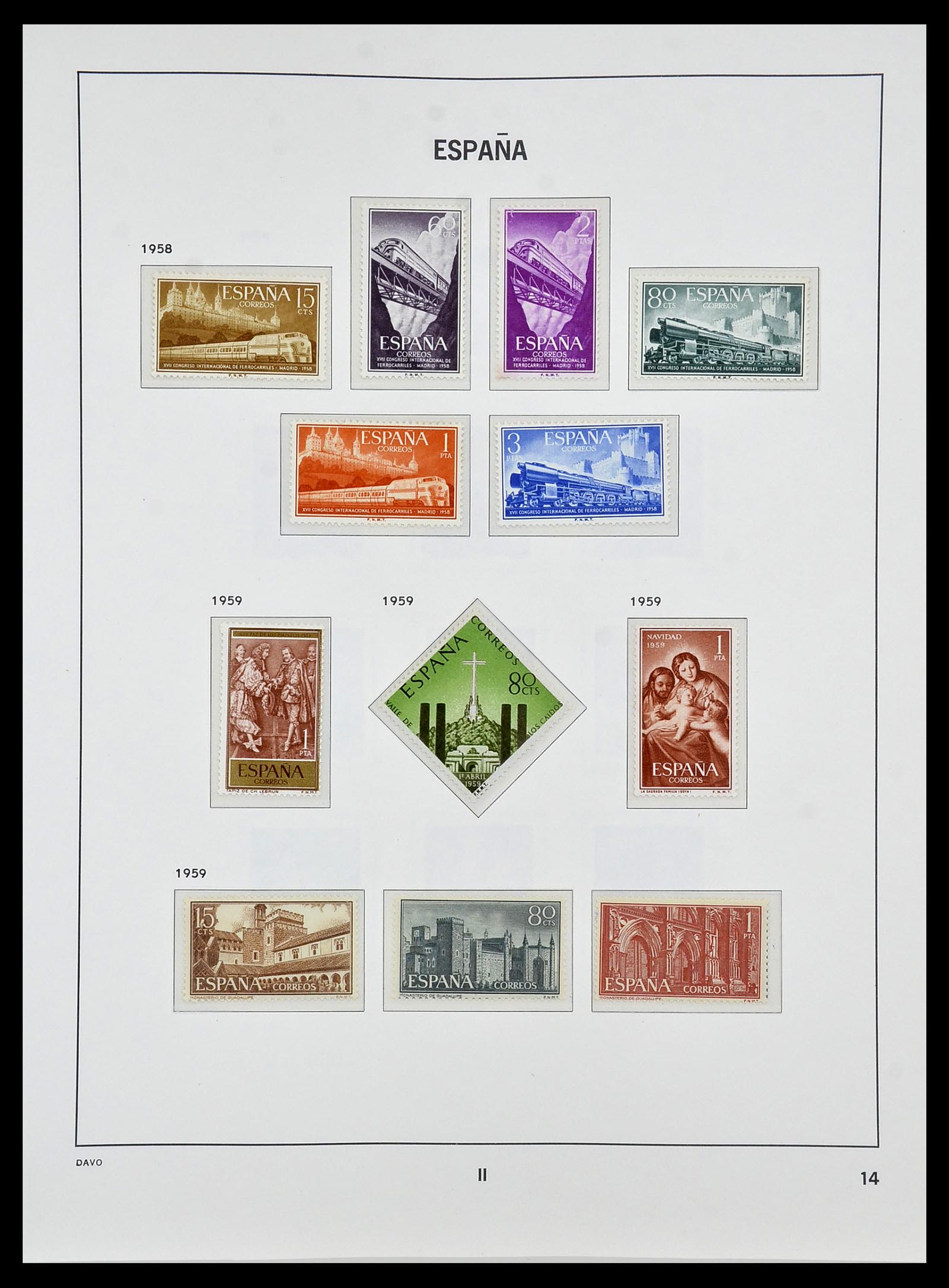 34440 091 - Stamp Collection 34440 Spain 1850-1969.