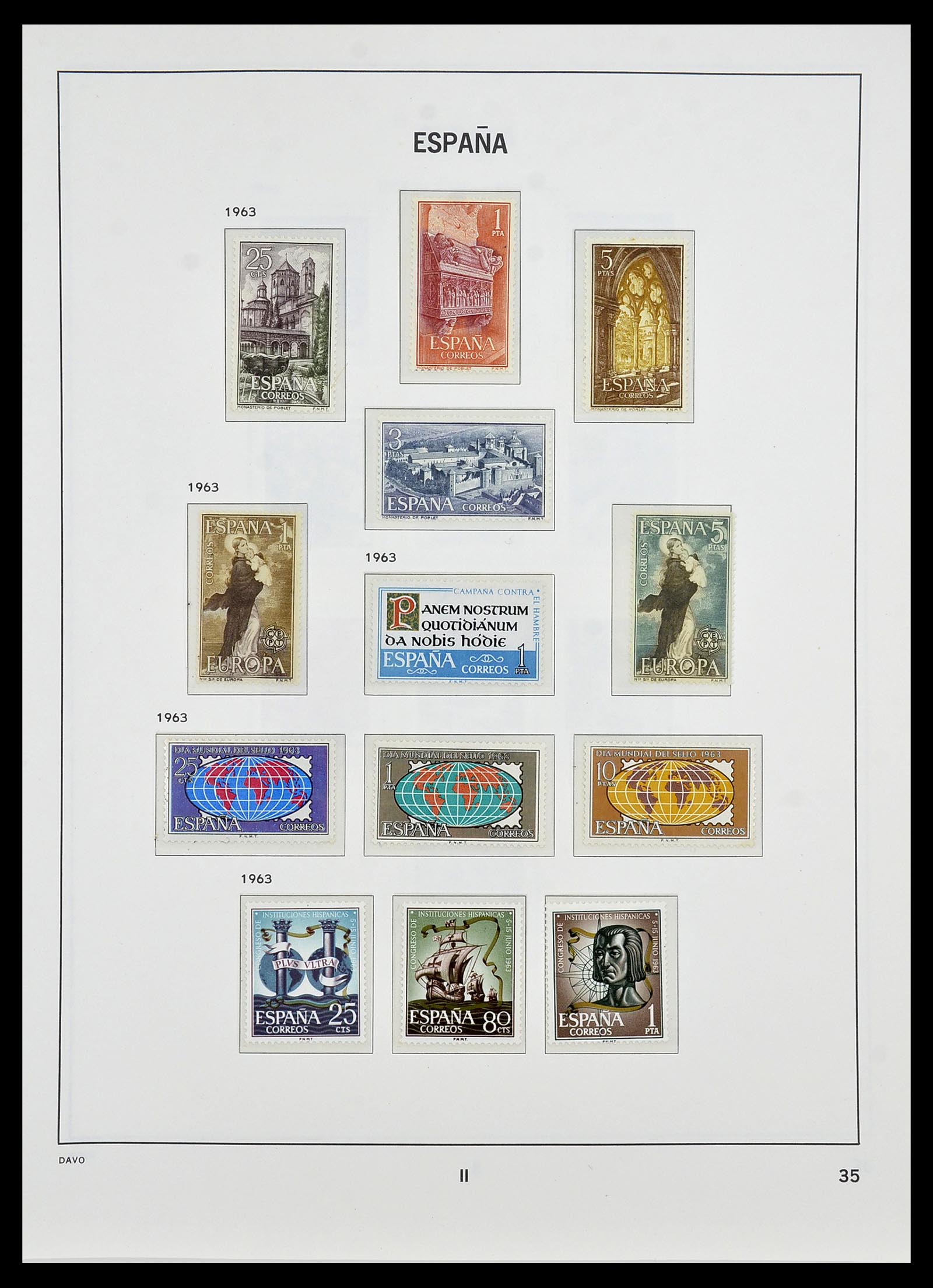 34440 112 - Stamp Collection 34440 Spain 1850-1969.