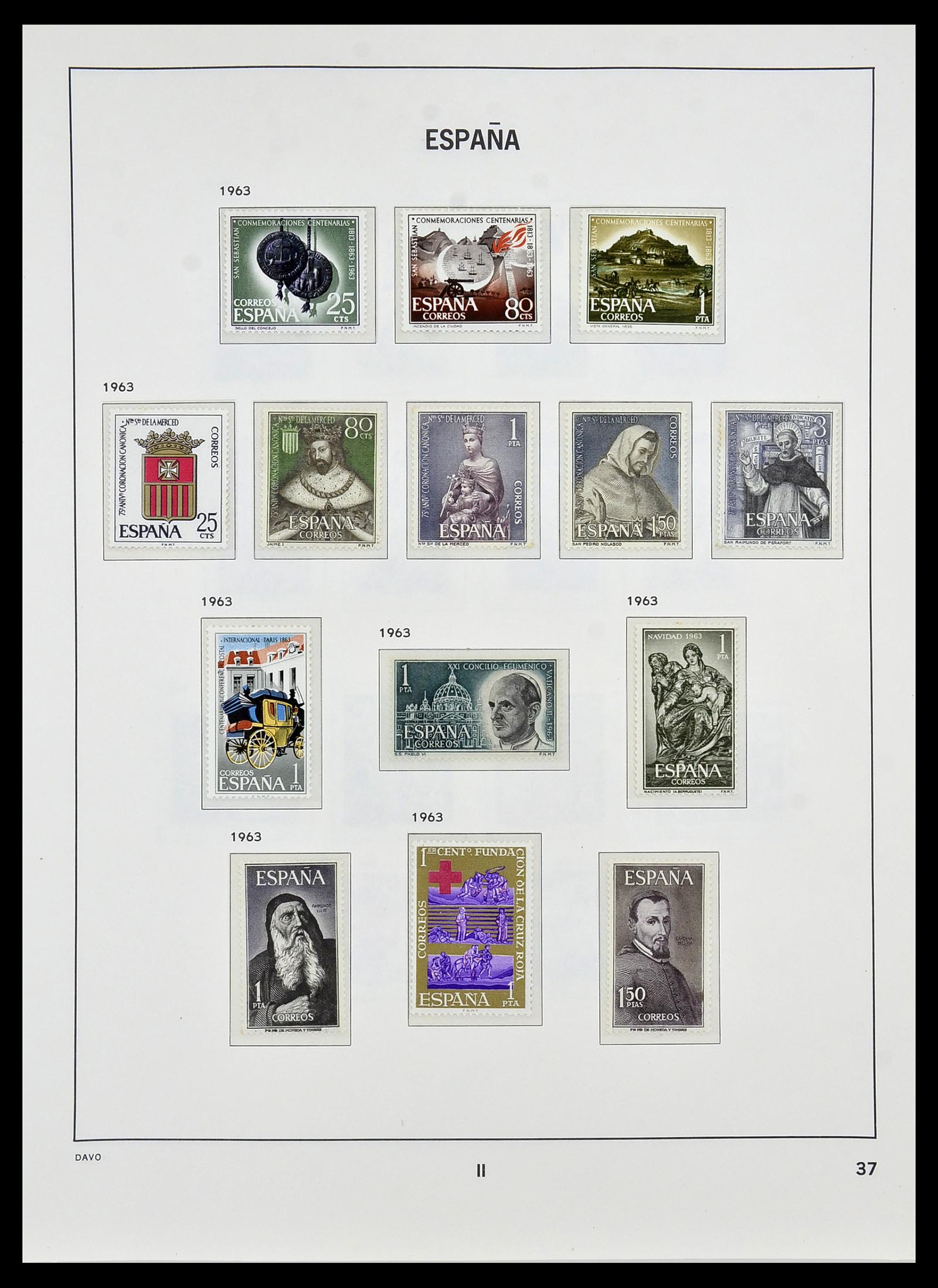 34440 114 - Postzegelverzameling 34440 Spanje 1850-1969.