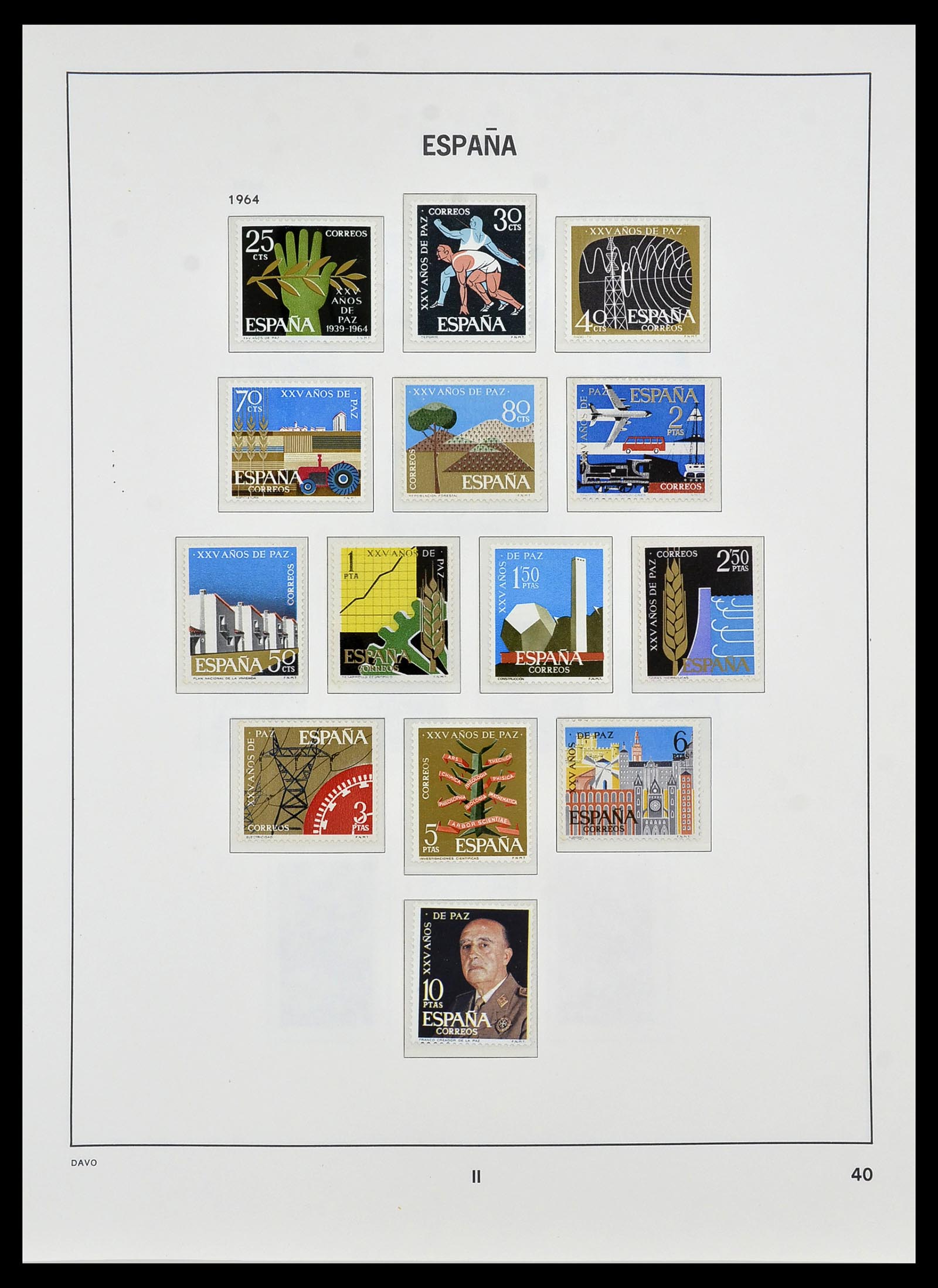 34440 117 - Postzegelverzameling 34440 Spanje 1850-1969.