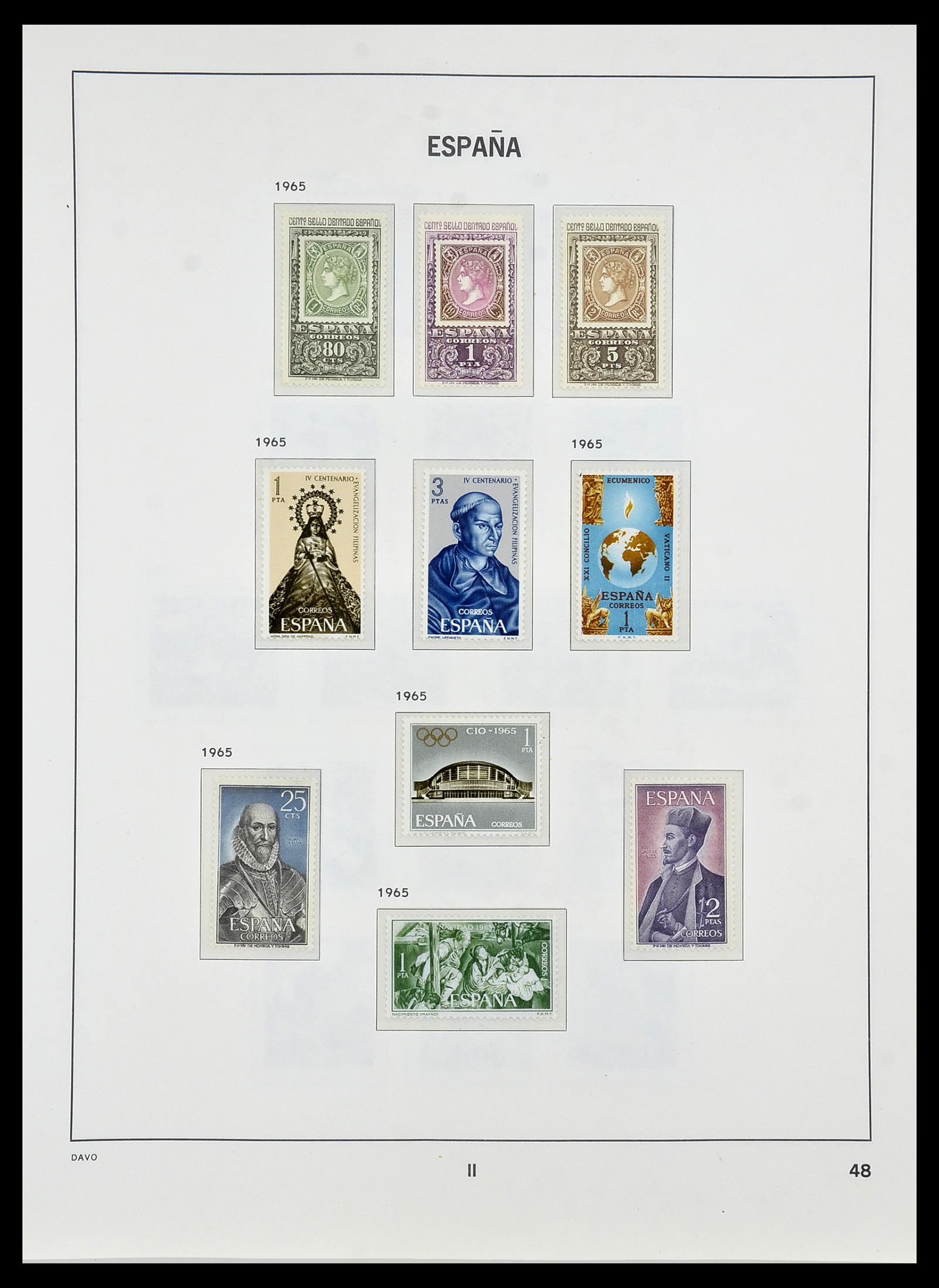 34440 125 - Stamp Collection 34440 Spain 1850-1969.