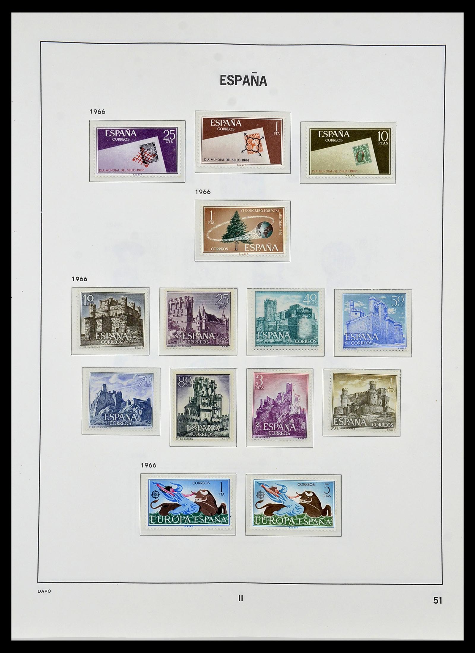 34440 128 - Stamp Collection 34440 Spain 1850-1969.